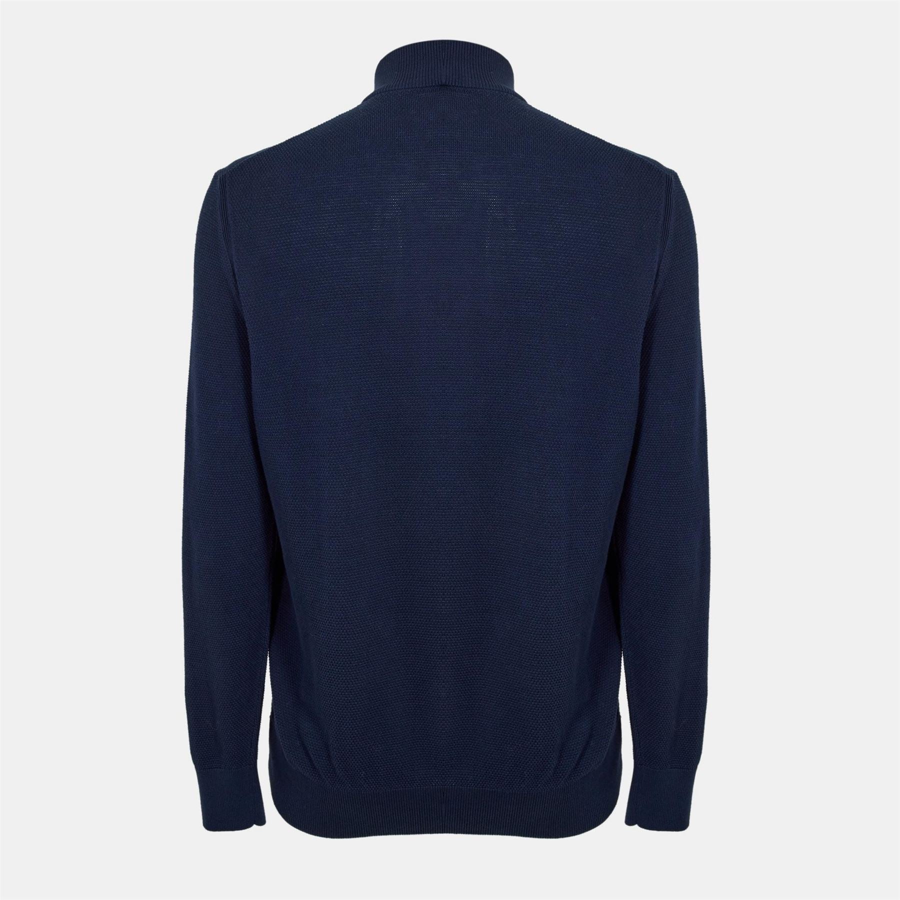 Boss Hbb Ebrando Black Zipped Crew Neck Jumper