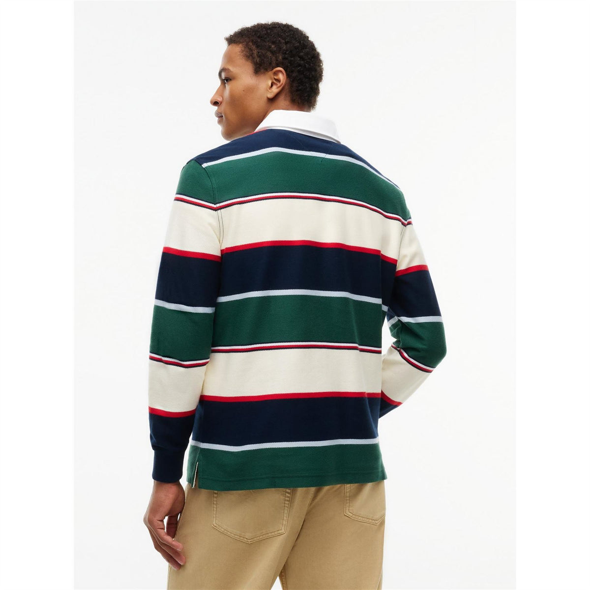 Tommy Jeans Varsity Stripe Rugby Cotton Long Sleeve Polo