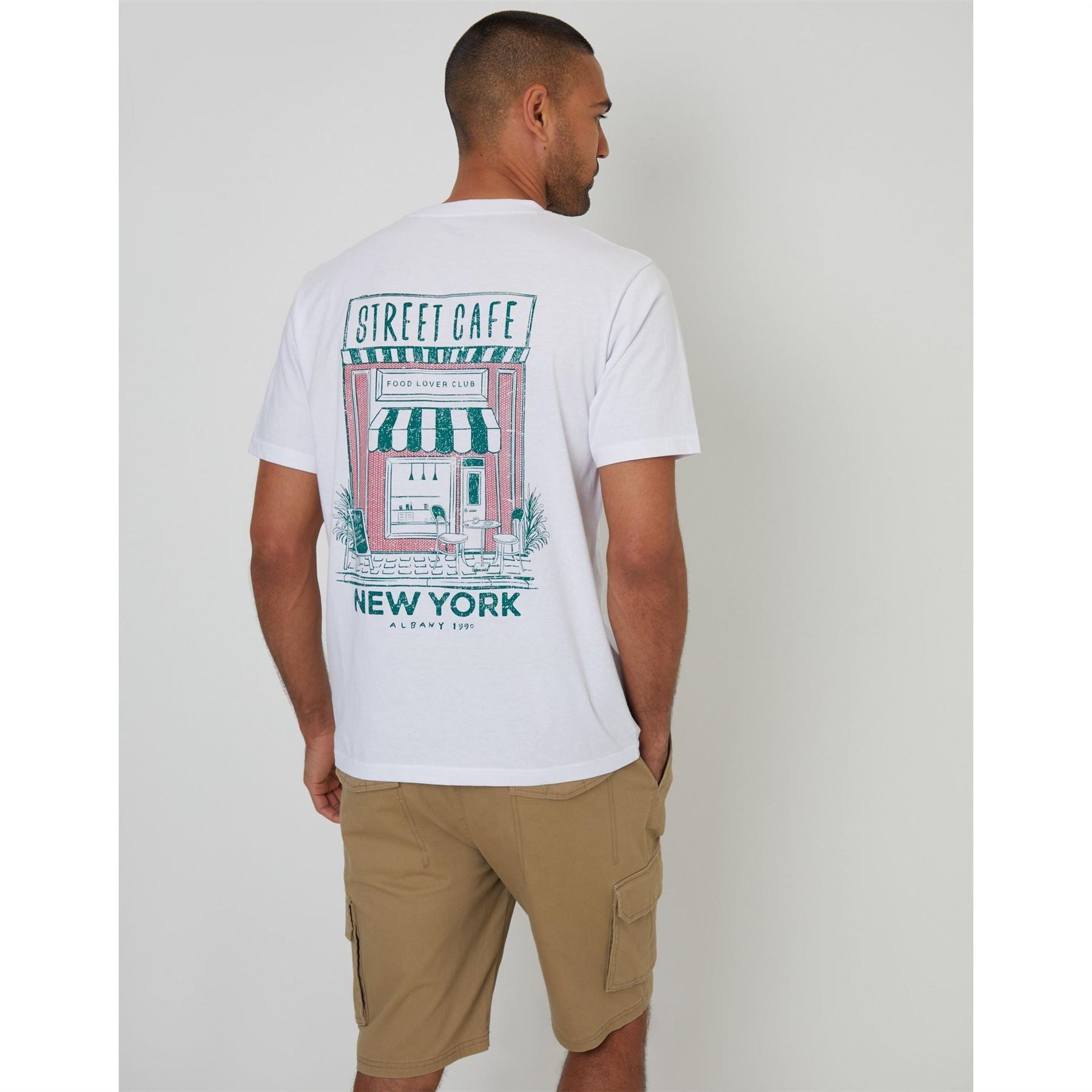 Threadbare Albany Regular Fit Lettering Crew Neck T-Shirt
