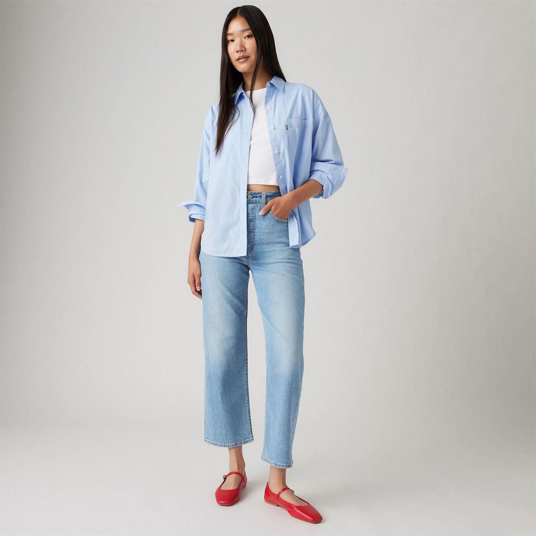 Levis Straight Ankle Jeans