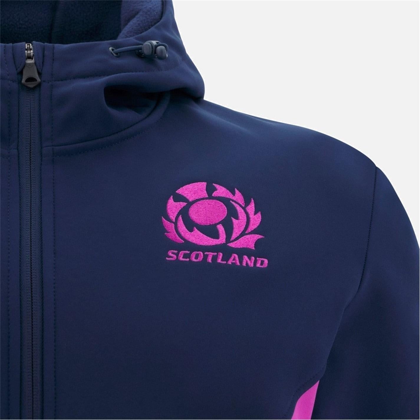 Macron Scotland Rugby World Cup 2025 Long Sleeve Hooded Softshell Jacket