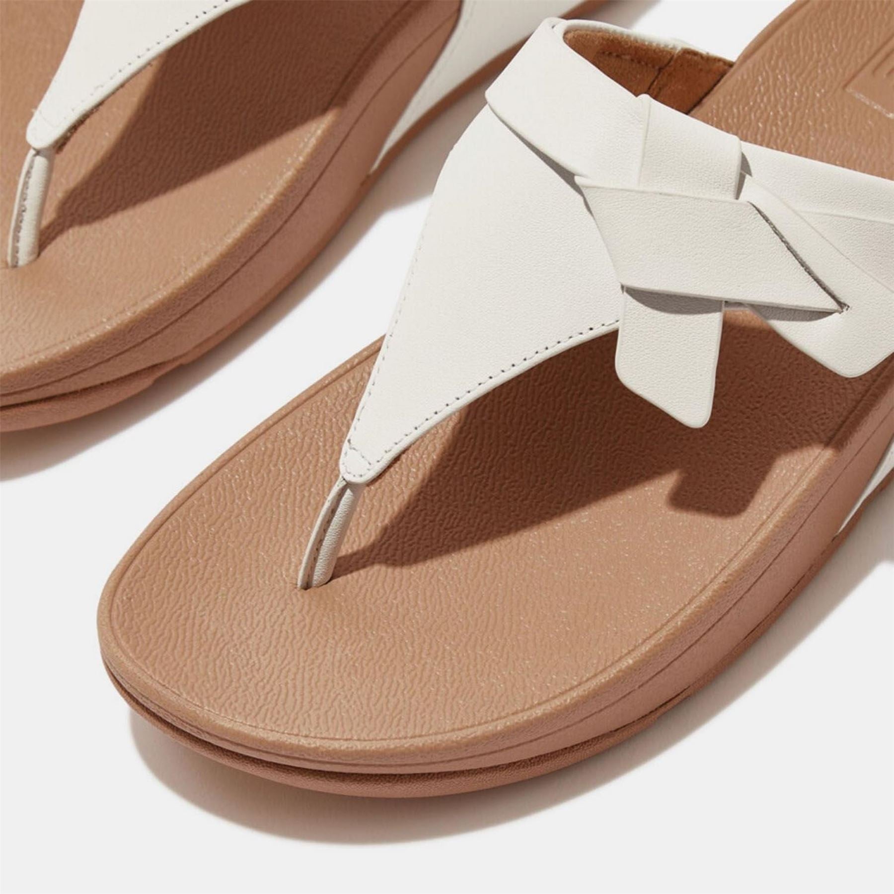 Fitflop Folded Knot Leather Toe Post Sandals