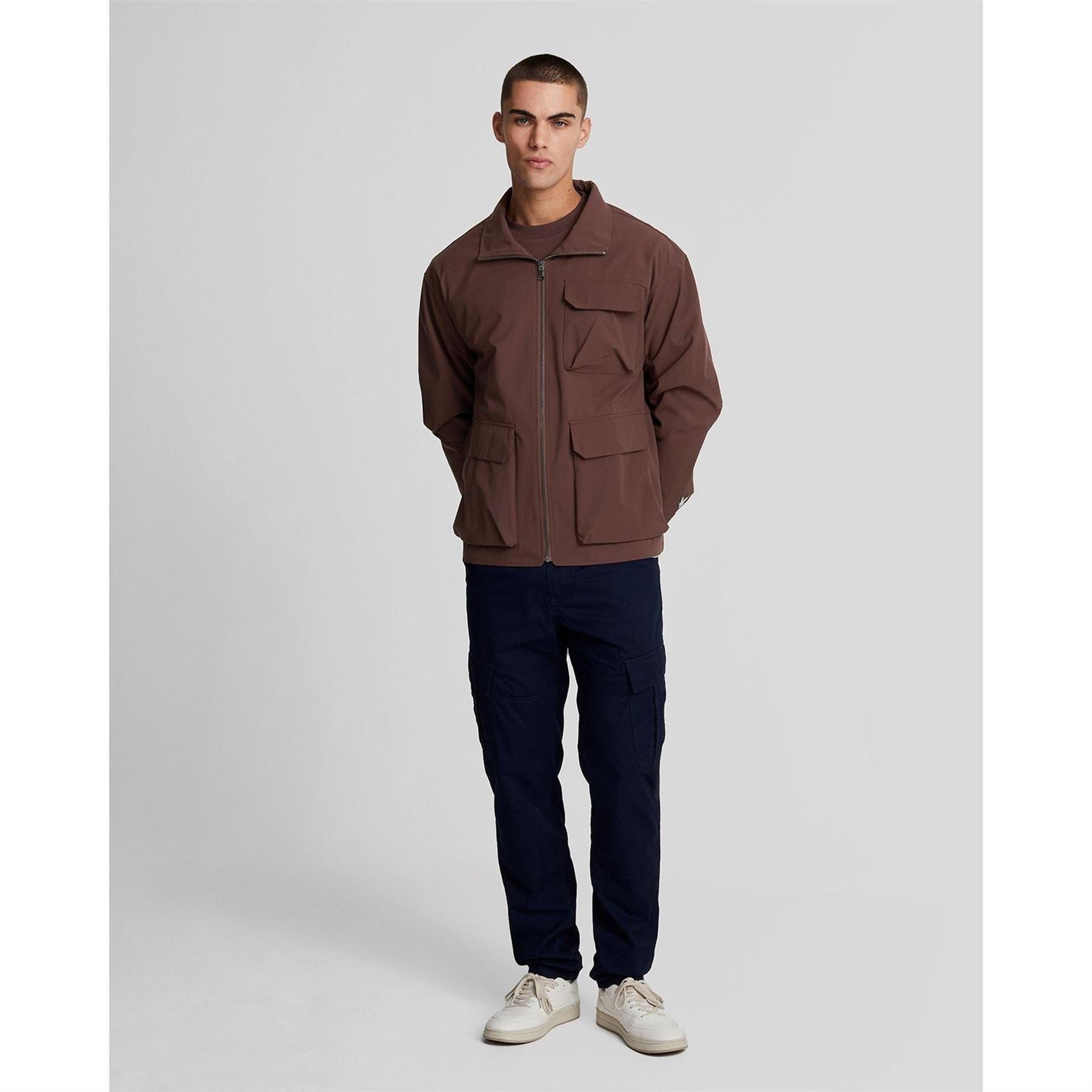 Lyle and Scott Eagle Logo Rib Crew Neck Long Sleeve Sweater