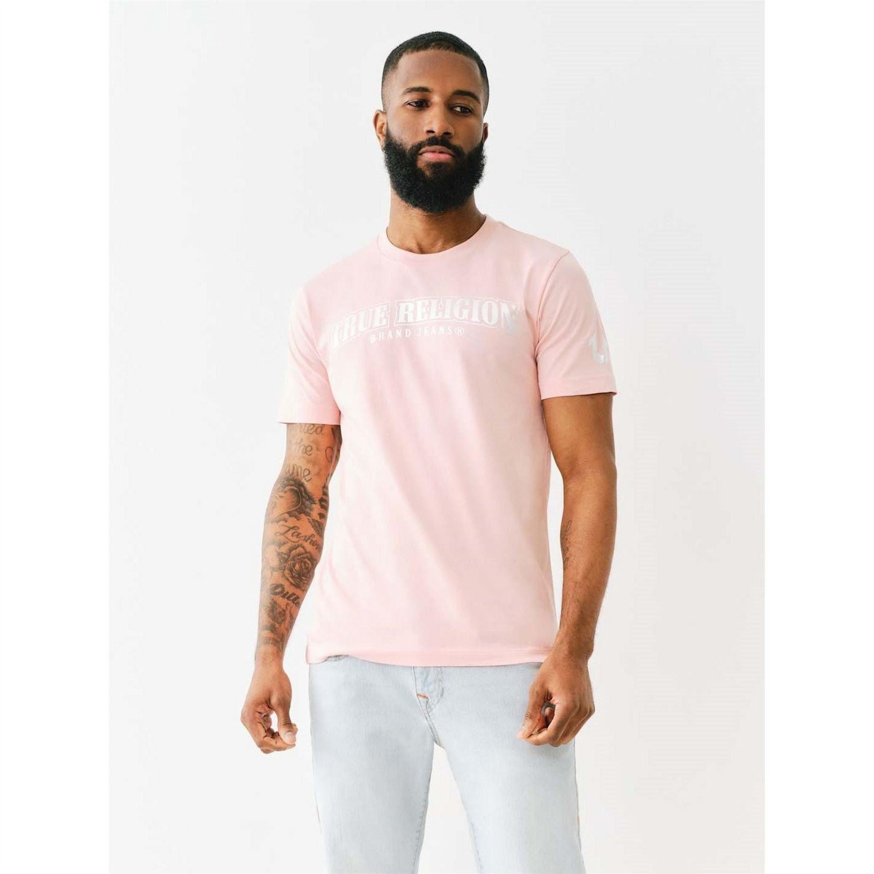True Religion Crew Neck Lettering Regular Fit T-Shirt