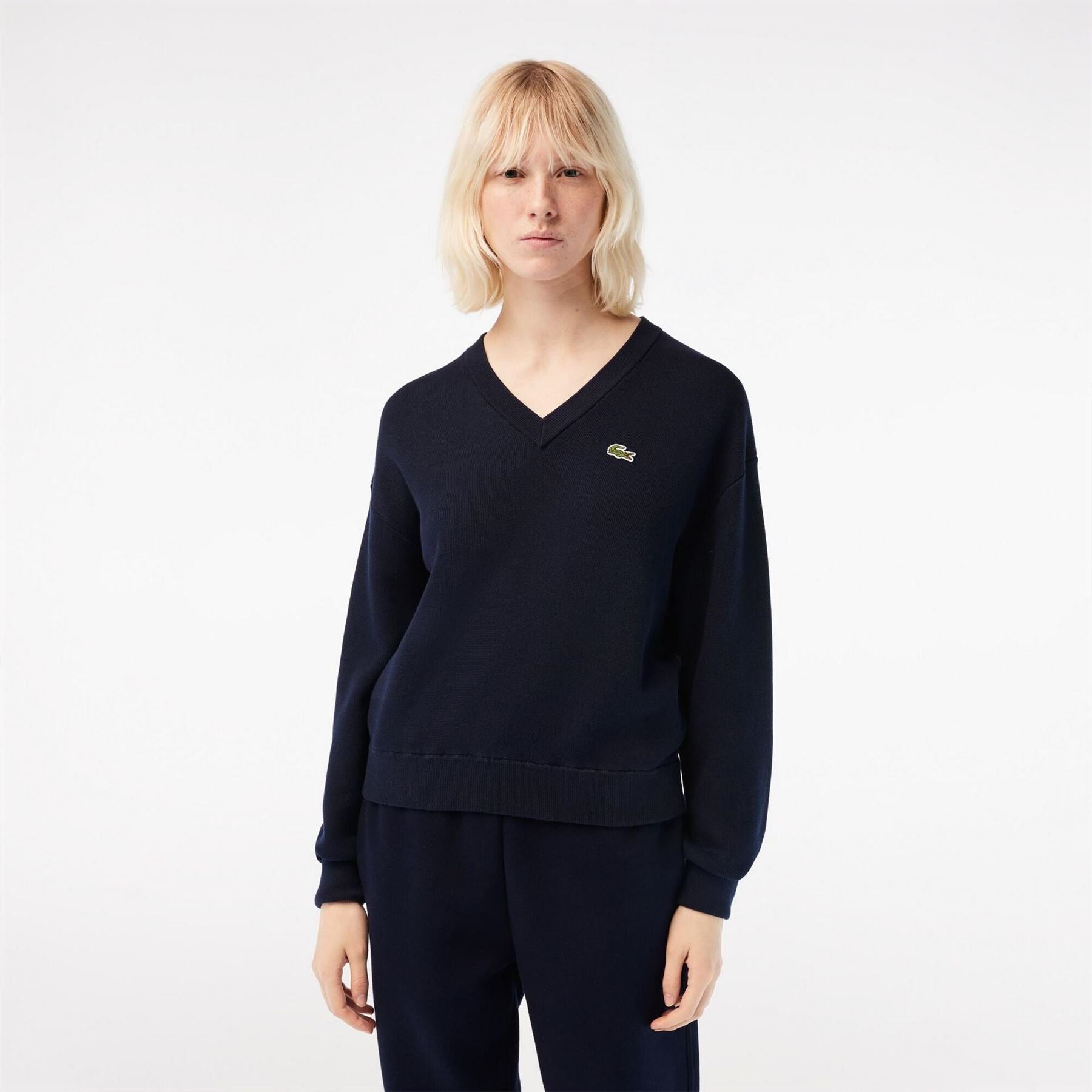 Lacoste V-Neck Regular Fit Long Sleeve Sweater
