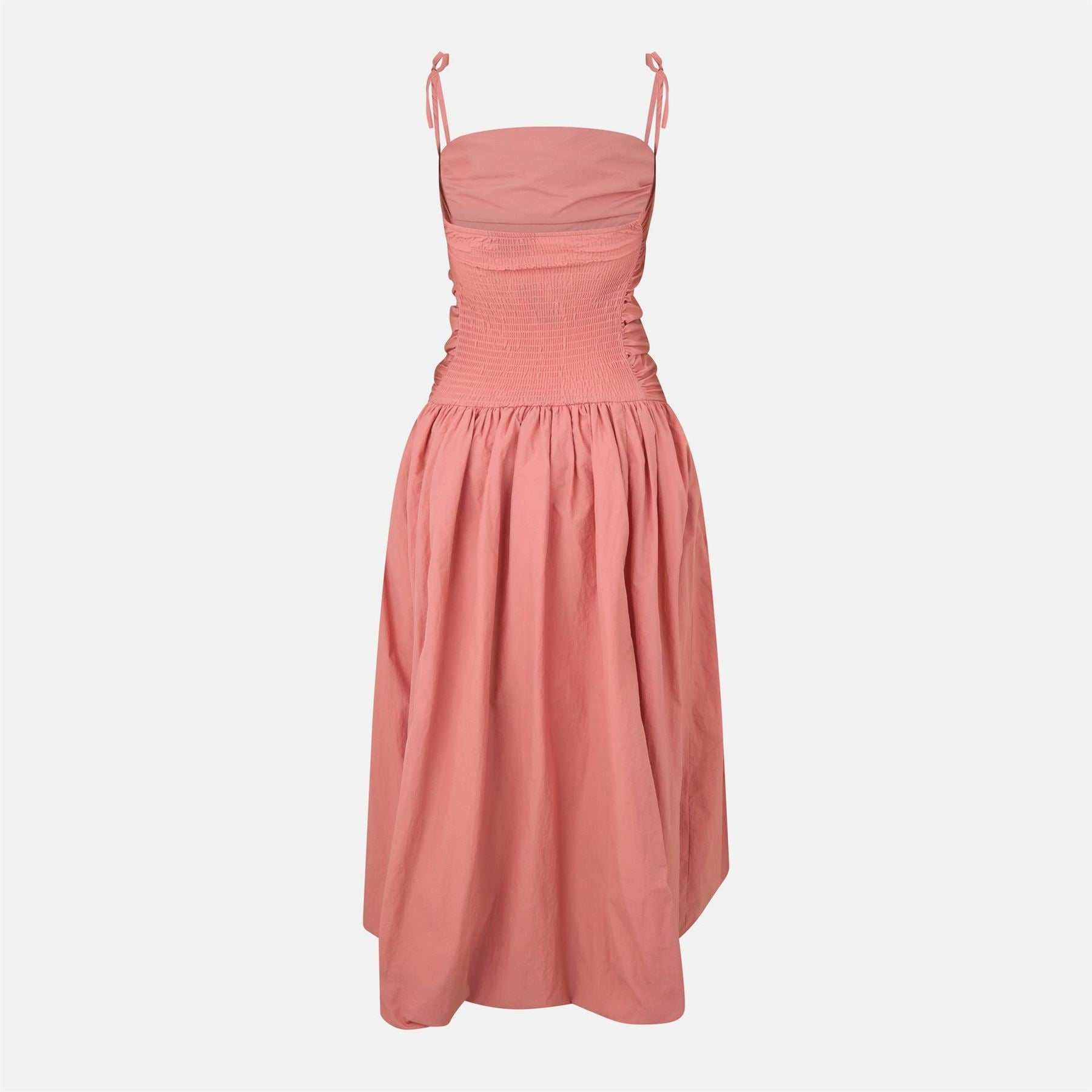 AmyLynn Puffball Square Neck Midi Peplum Dress