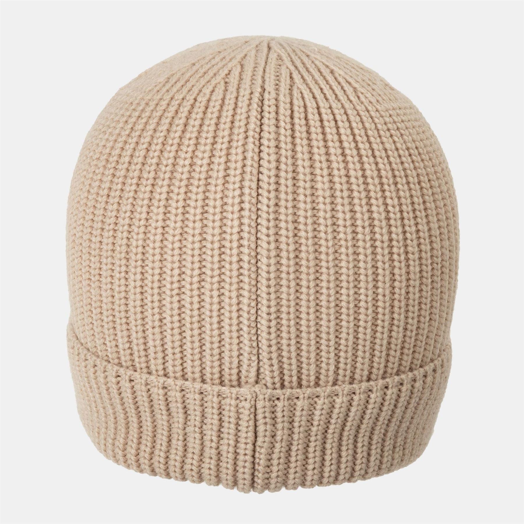 Pretty Green Adjustable Cuff Beanie With a Ribbed Pattern