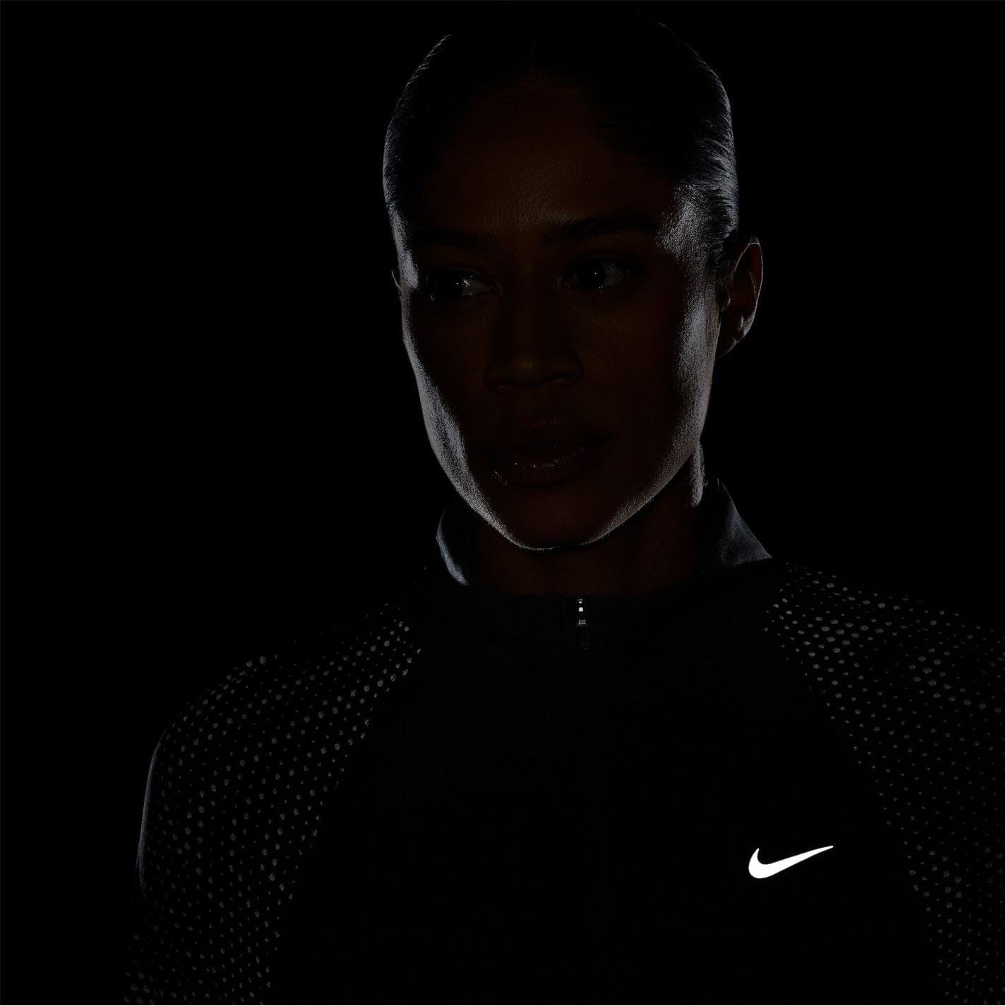 Nike Zip Neck Raglan Long Sleeve Athletic Top