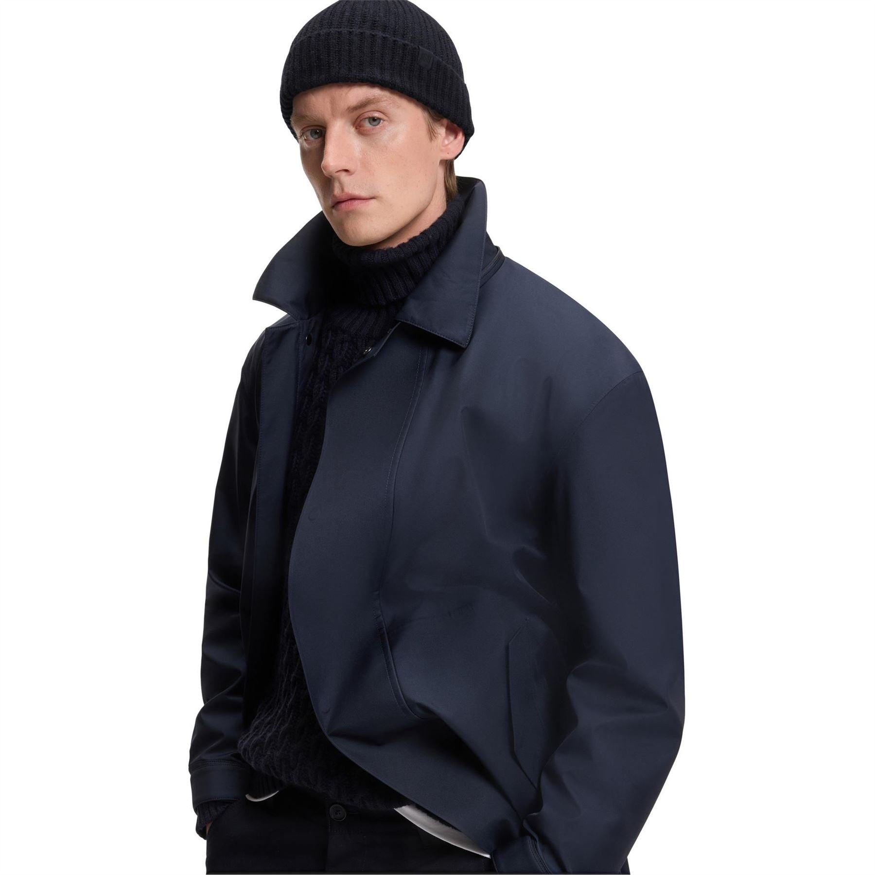 Boss Hero Logo Adjustable Cuff Ribbed Beanie