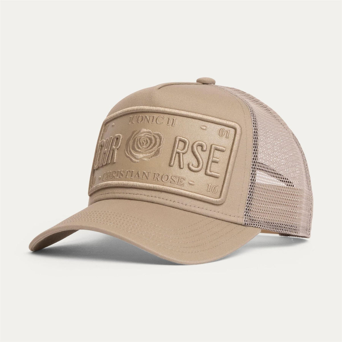Christian Rose Iconic Ii Plate Trucker Cap