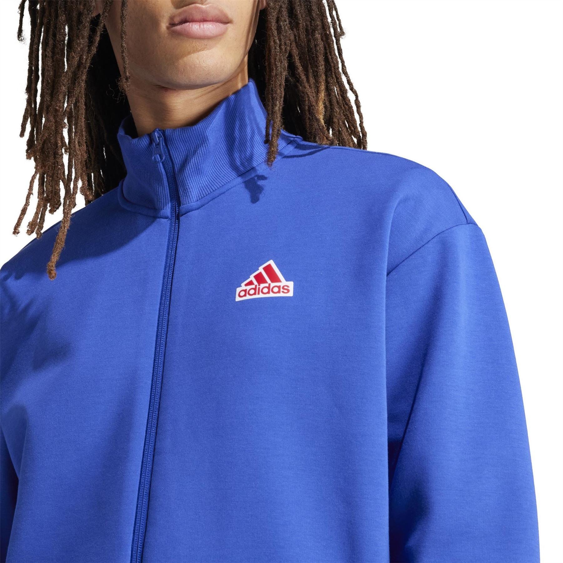 adidas Bos Box Print Funnel Neck Long Sleeve Sweatshirt