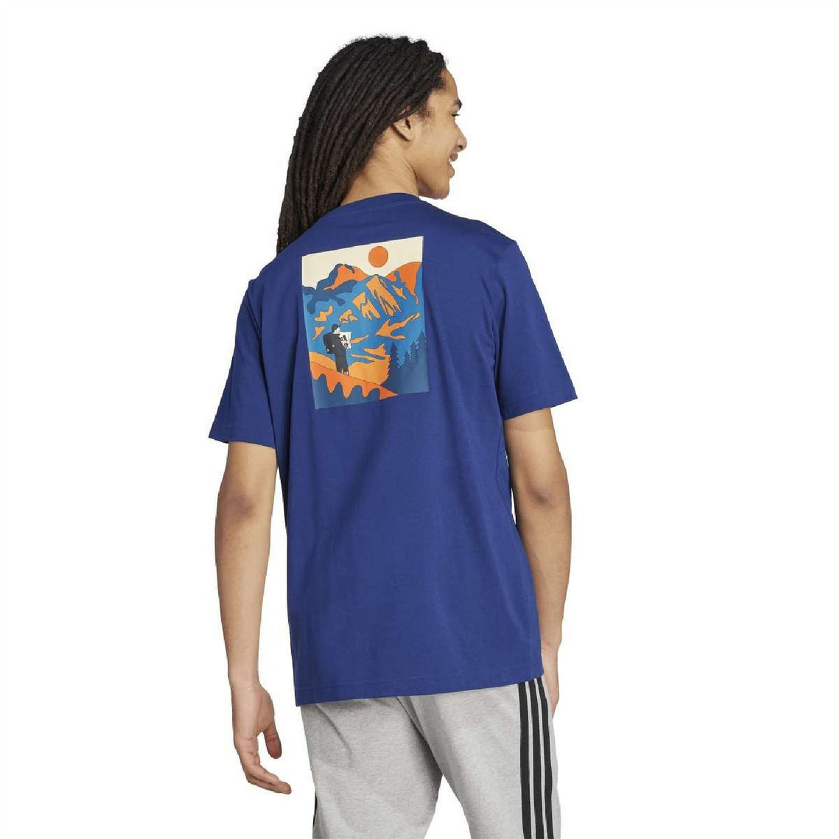 adidas Doodle Hunt Graphic Crew Neck Short Sleeve T-Shirt