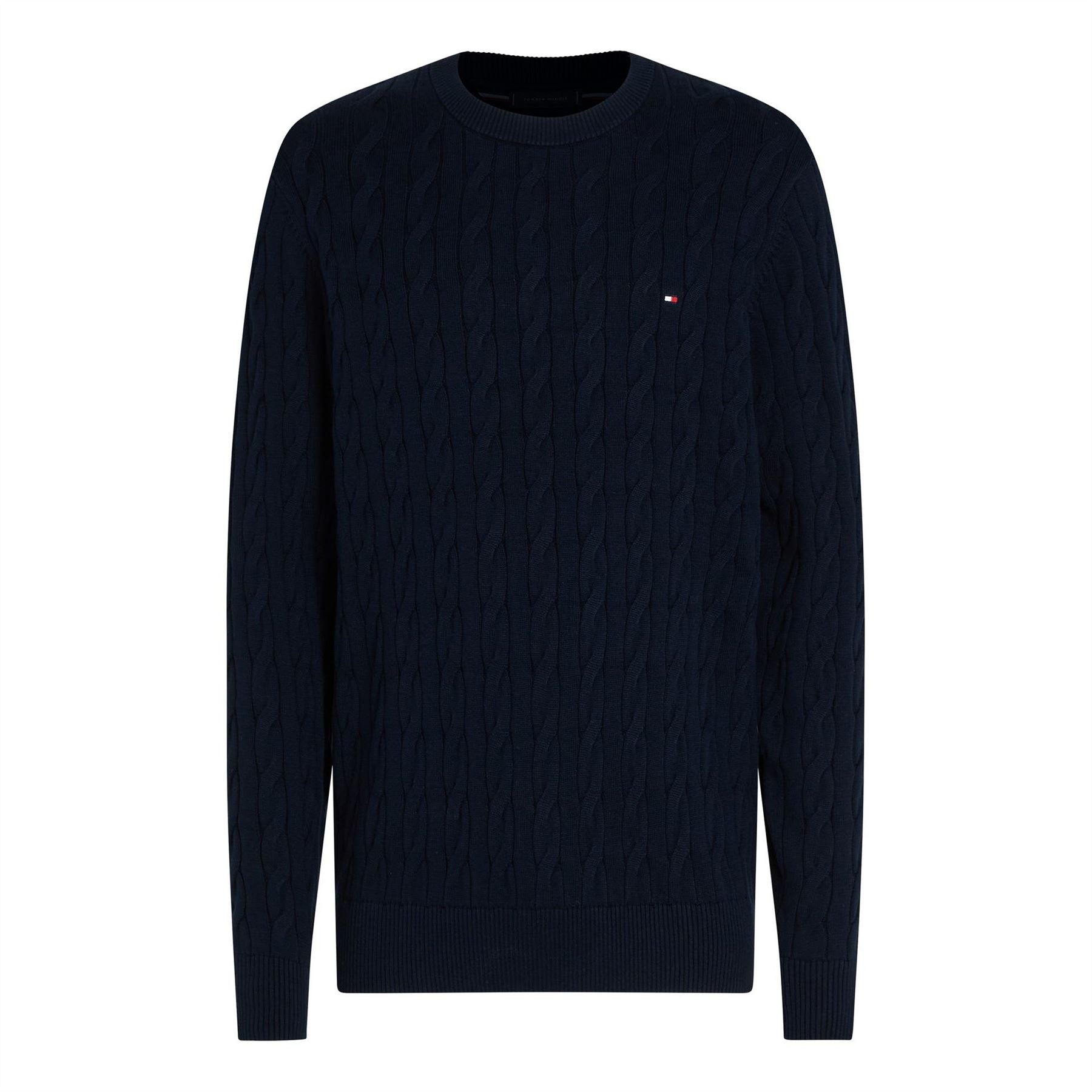 Tommy Hilfiger Hilfiger Classic Cotton Cable Crew Neck
