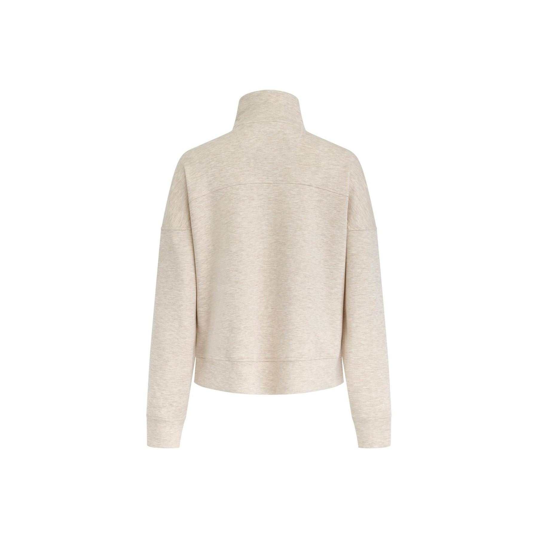 DKNY Sport 1 4 Zip Funnel Neck Fleece Top