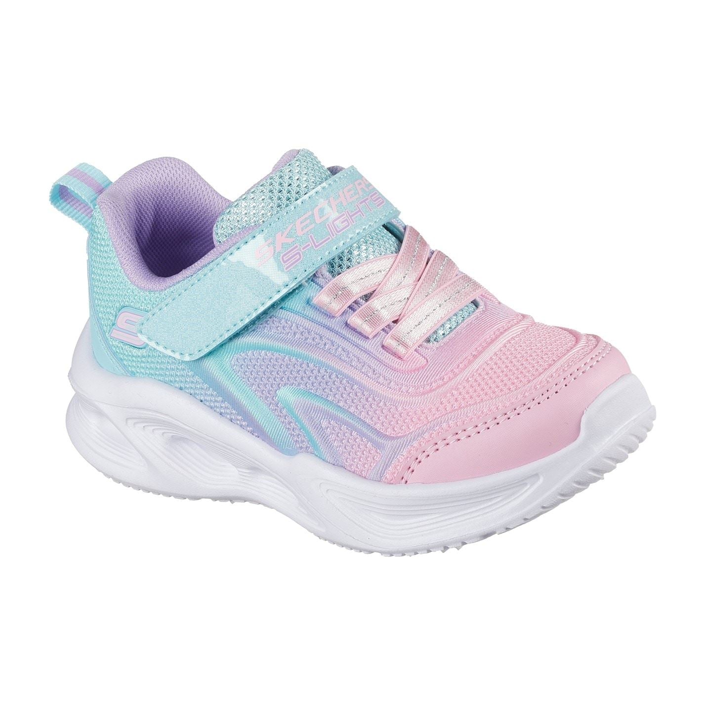 Skechers Lighted Gore  And  Strap Sneaker W Ombr Light Up Trainers Girls