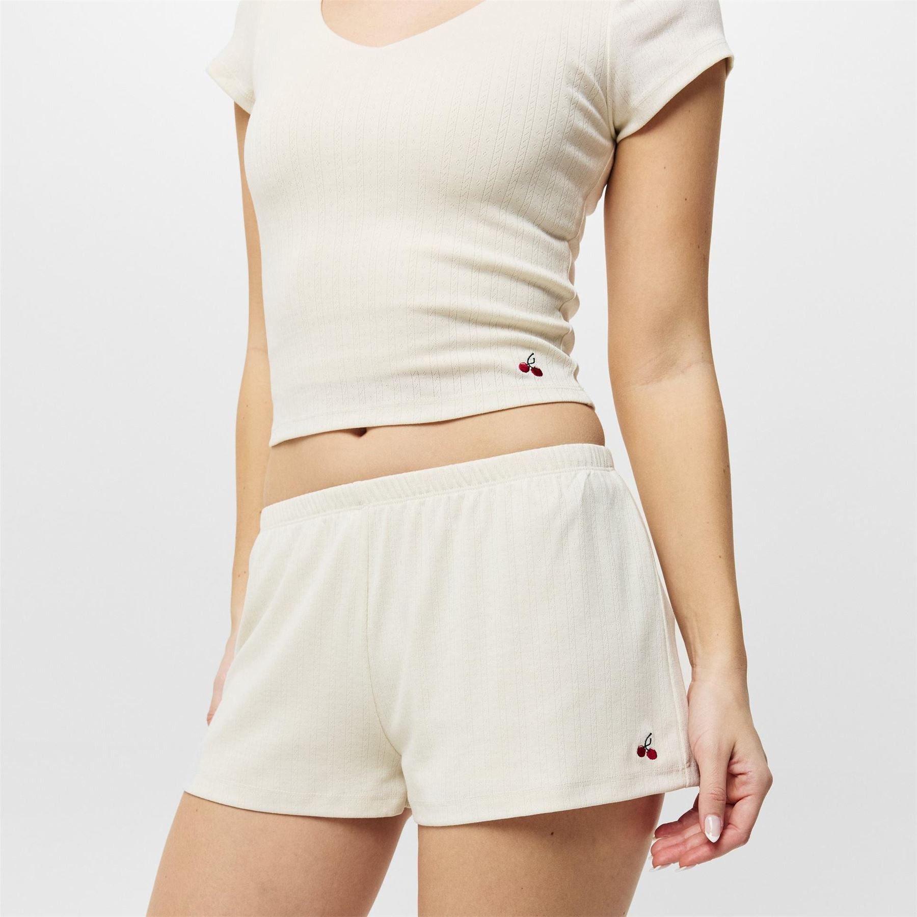 Jack Wills Cropped V-Neck Slim Fit T-Shirt