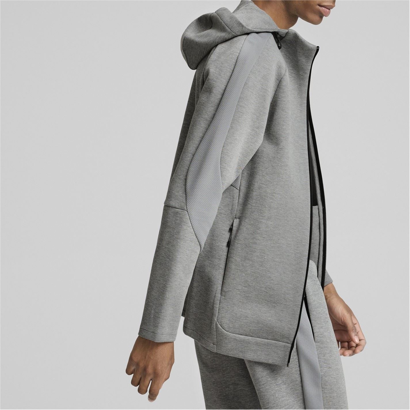 Puma Full Zip Hooded Hip Length Relaxed Fit Top