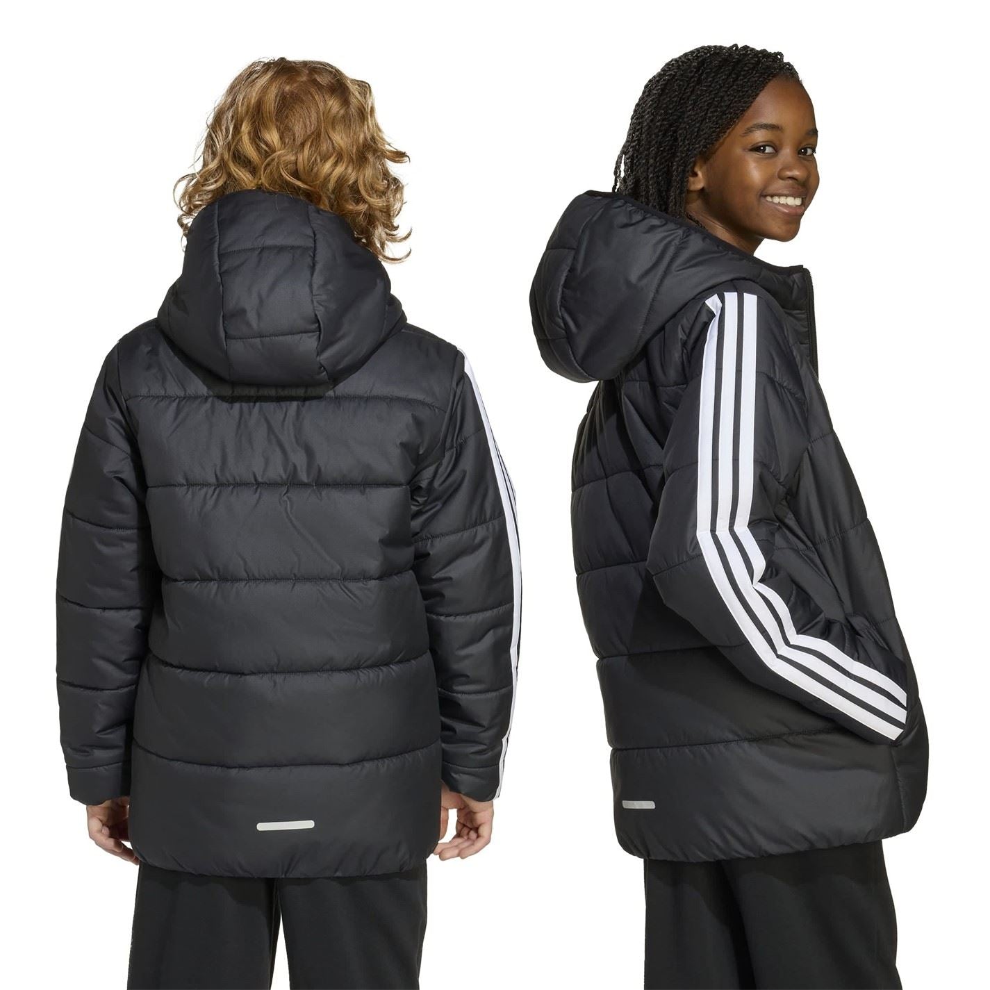 adidas Kids Essentials 3S Hooded Long Sleeve Puffer Jacket