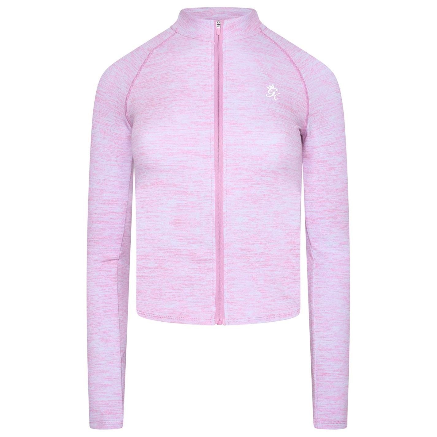 Gym King 365 Heathered Patterned Full Zipper Running Jacket