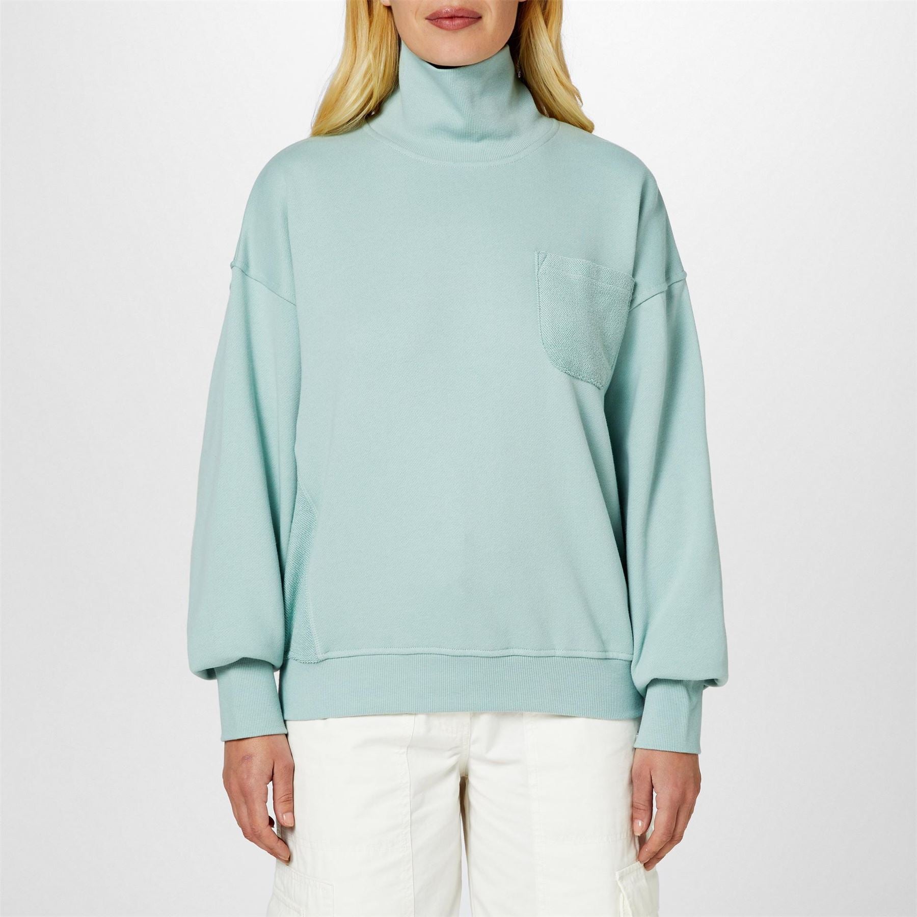 Reebok Wide Cotton Fleece Tracksuit Top