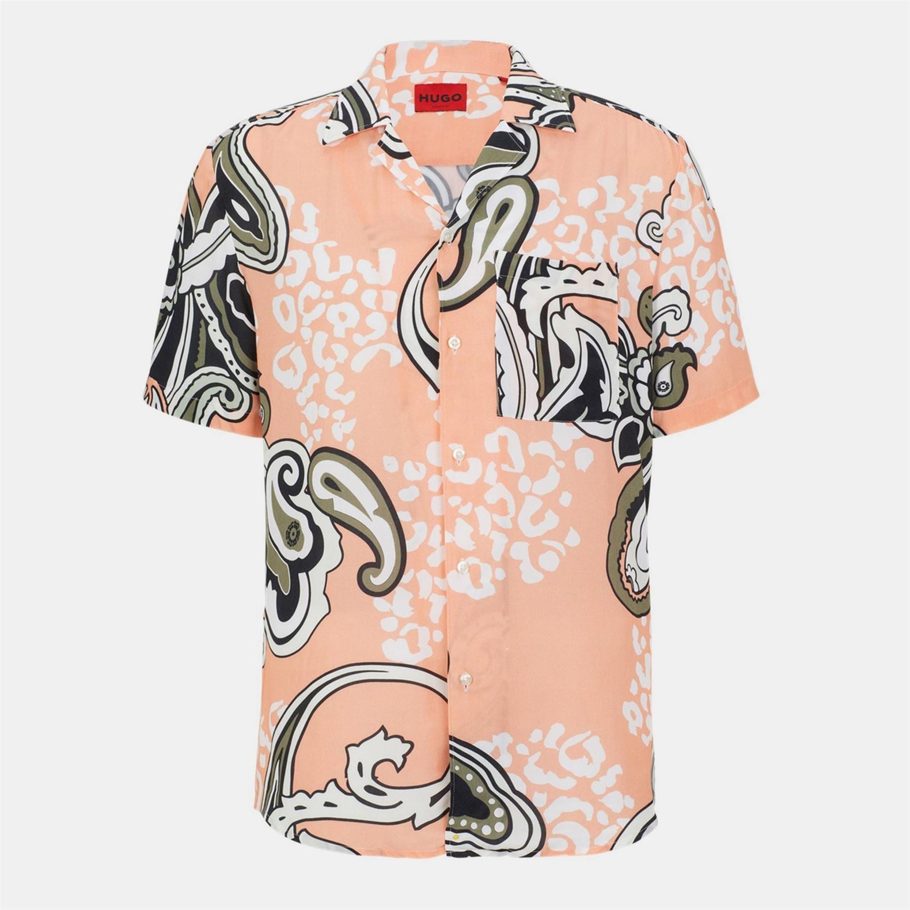 Hugo Collared Neck Relaxed Fit Short Sleeve Shirt