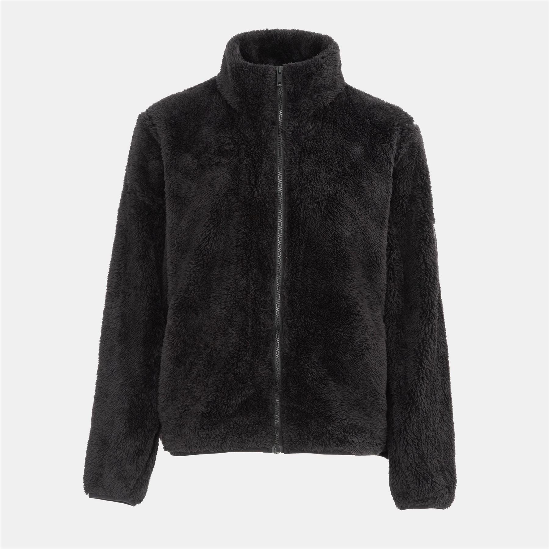 SoulCal Full Zipper Solid Patterned Fleece Jacket