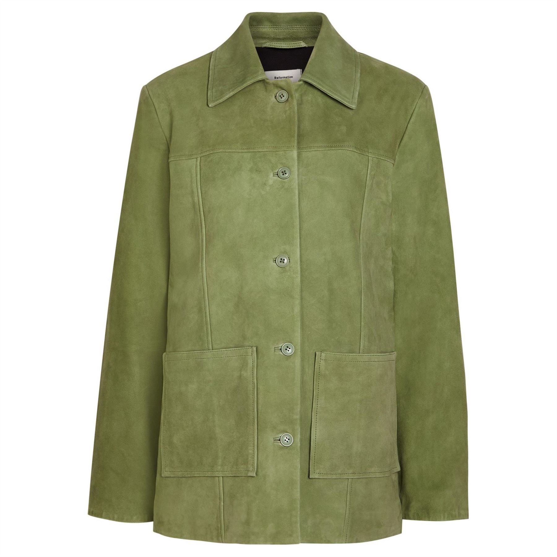 Reformation Veda Lincoln Suede Shirt