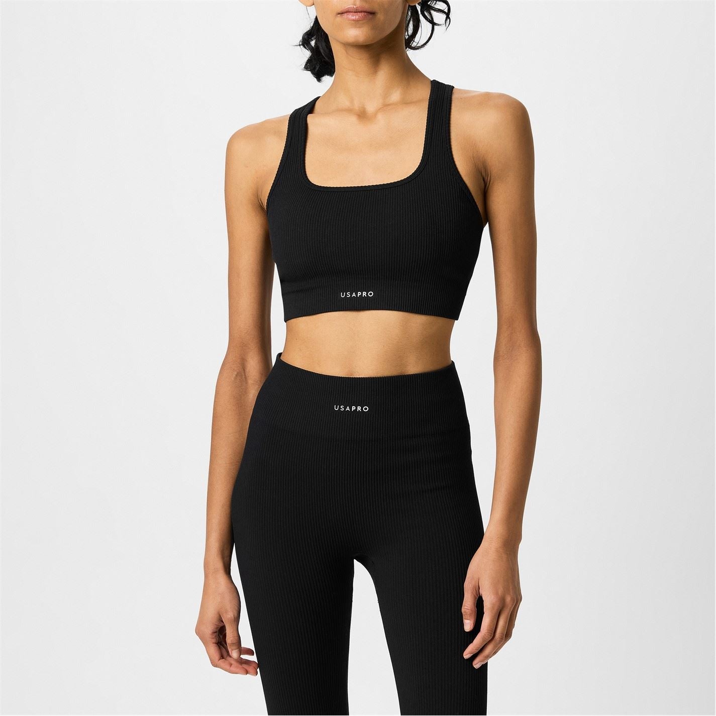 USA Pro Womens Pro Seamless Ribbed Bra
