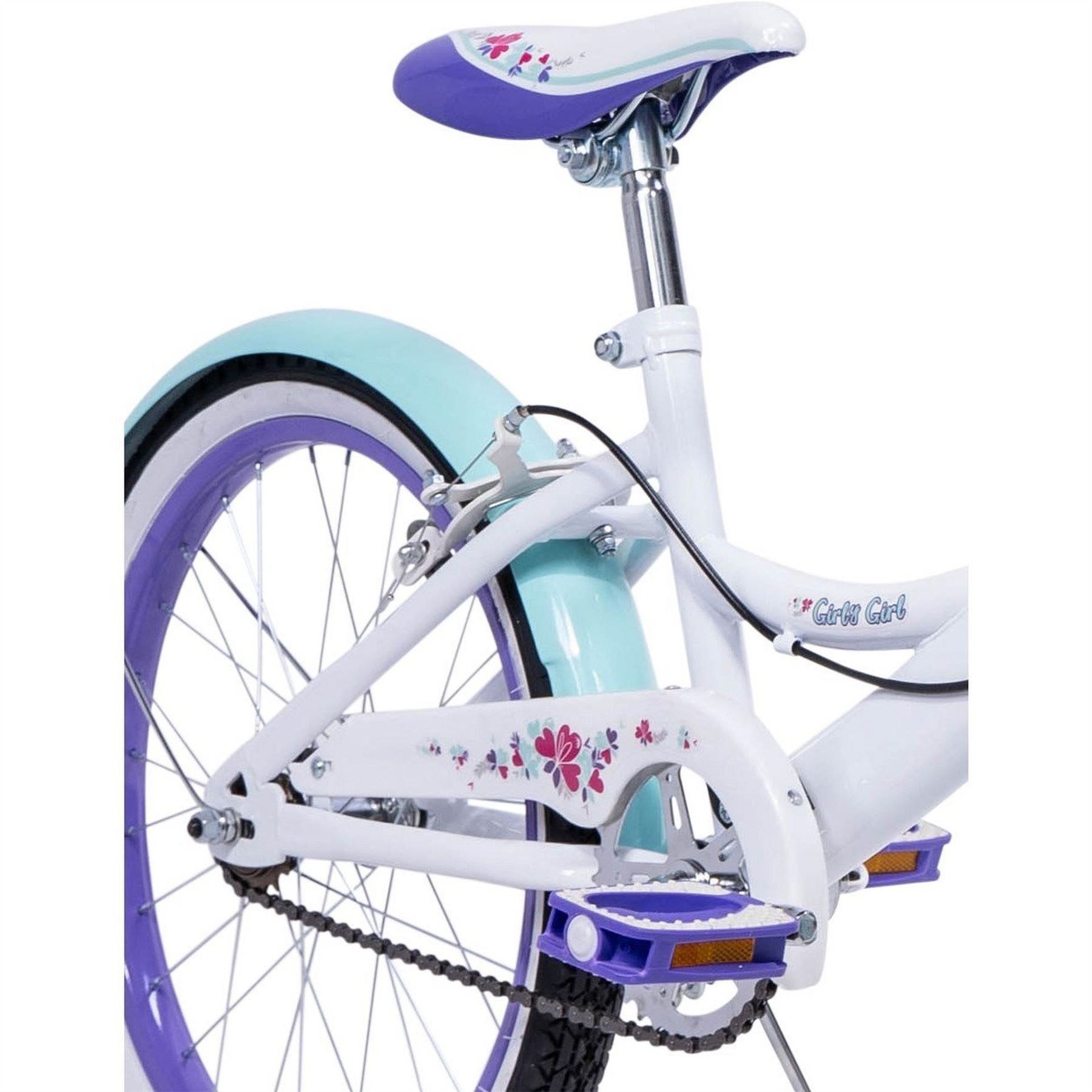 Huffy Girl 20 Inch Kids Bike   White + Purple fo