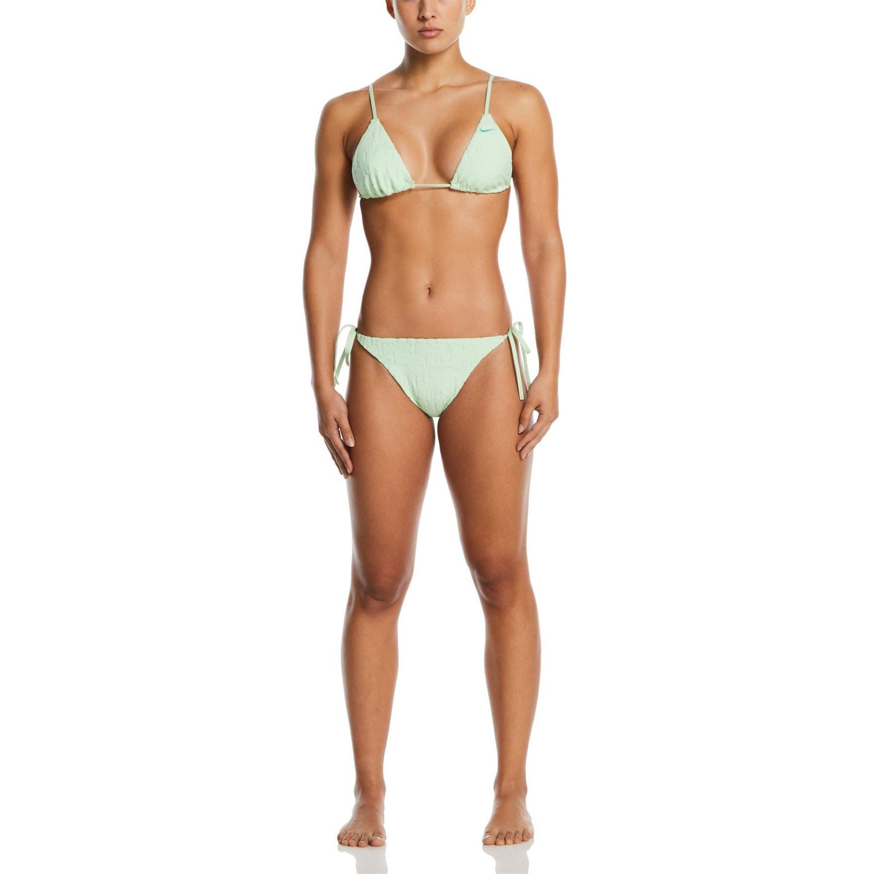 Nike Tie Back Textured Triangle Bikini Top
