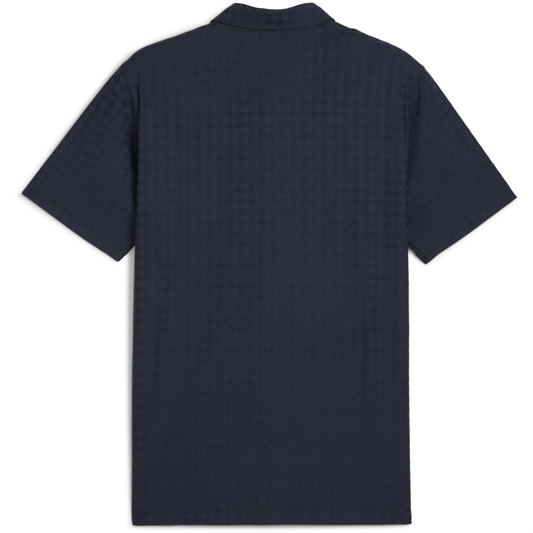 Puma Mattr Houndstooth Short Sleeve Performance Polo Shirt