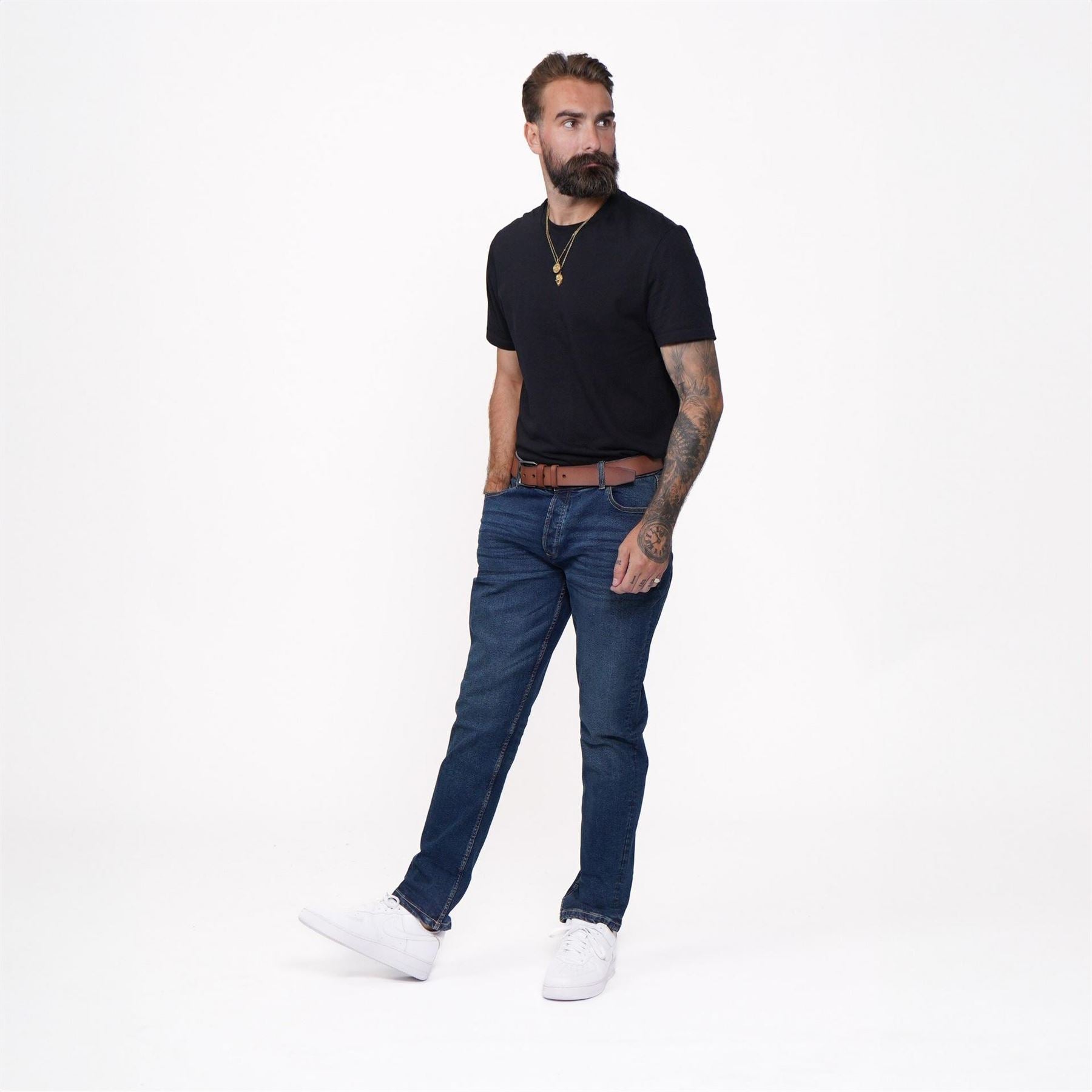 Firetrap Mens Belted Jeans