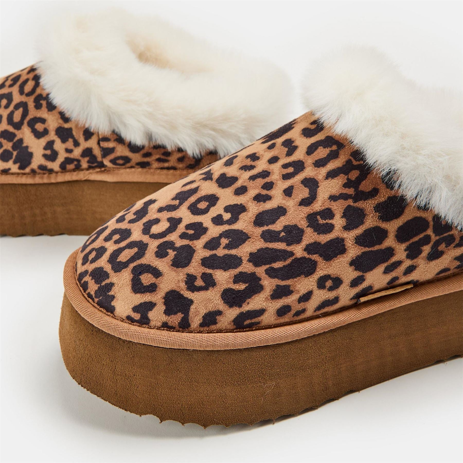 Steve Madden Chaplin Leopard Patterned Snug Boot Mules