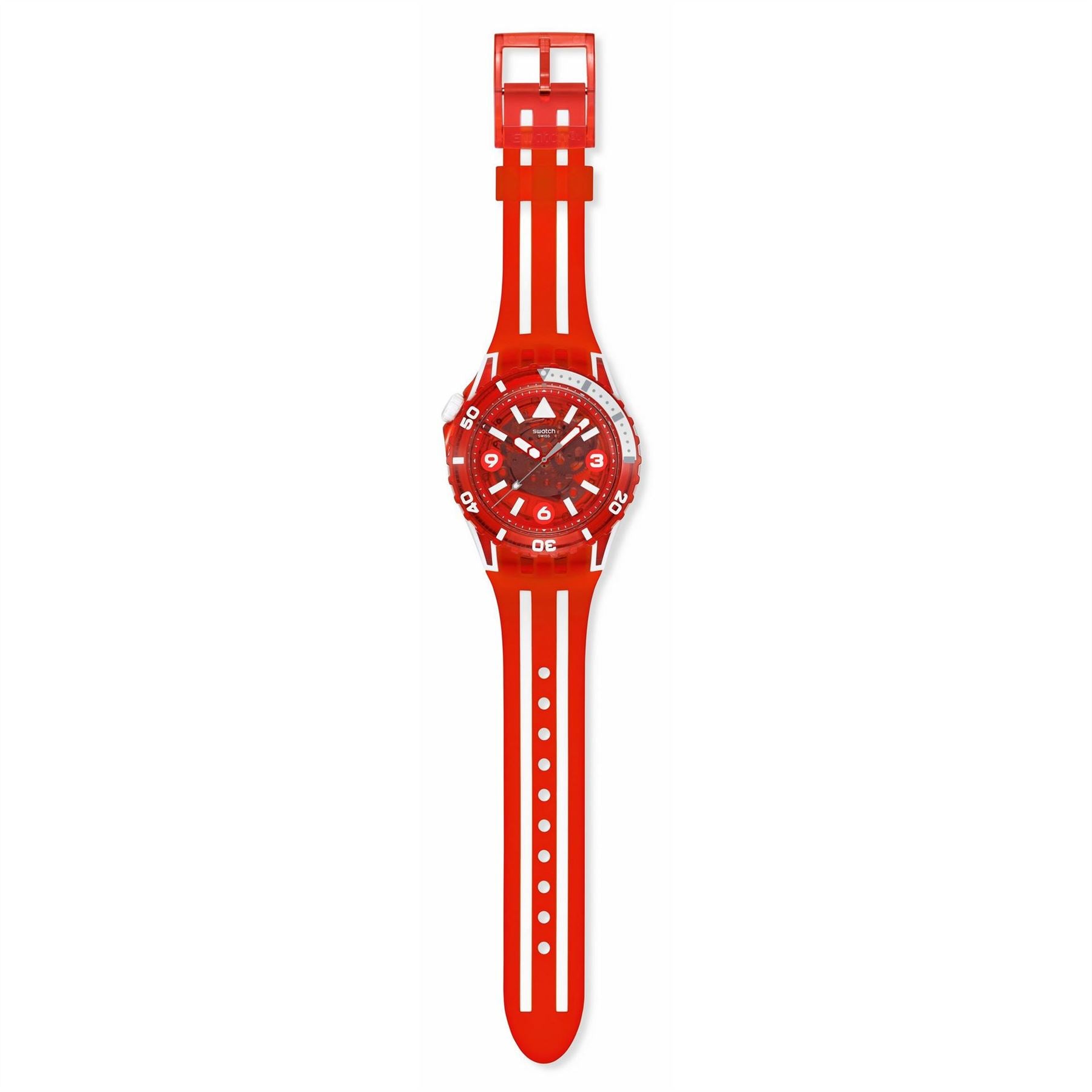 Swatch Scubaqua 52 Rubber Strap Analogue Sport Watch
