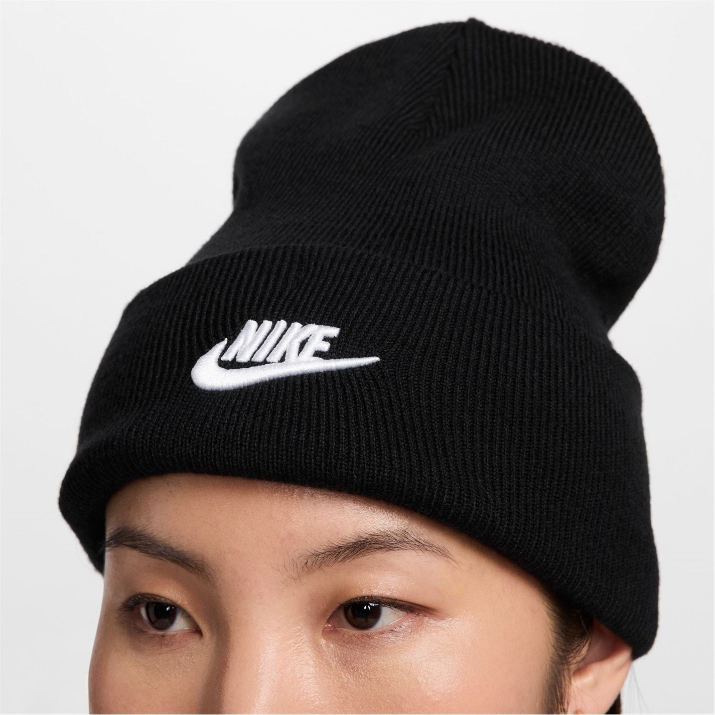 Nike Nsw Peak Wordmark Logo Adjustable Cuff Beanie