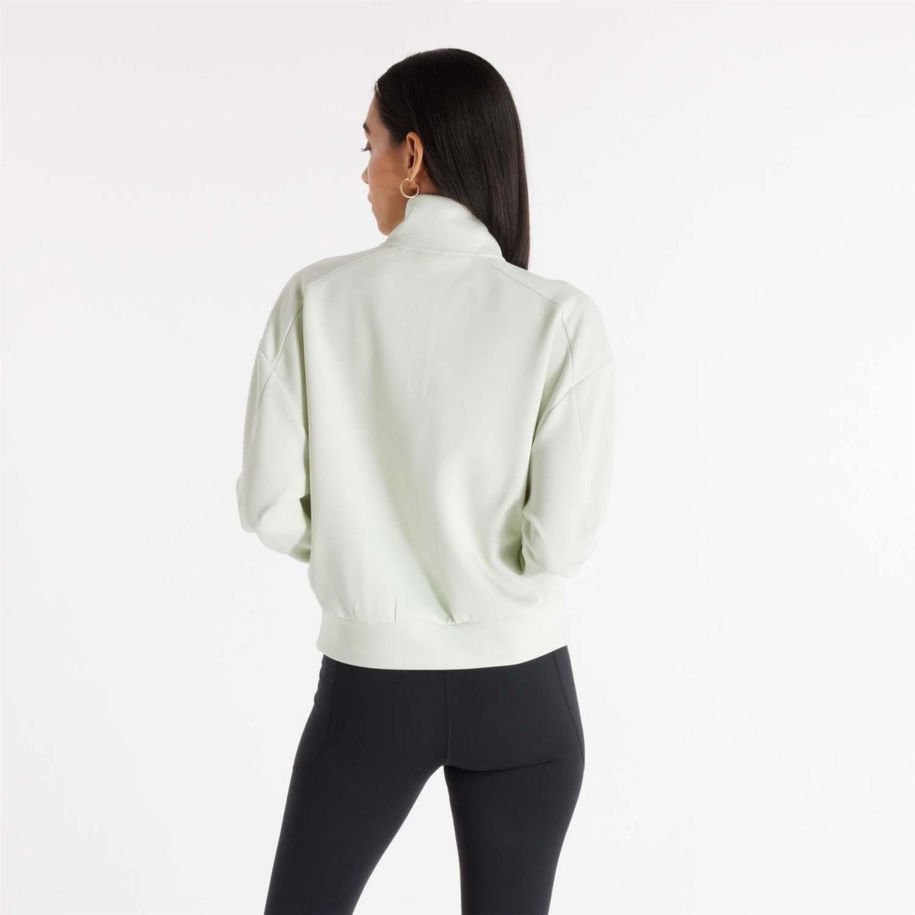 New Balance Knit Oversized Quarter Zip Top