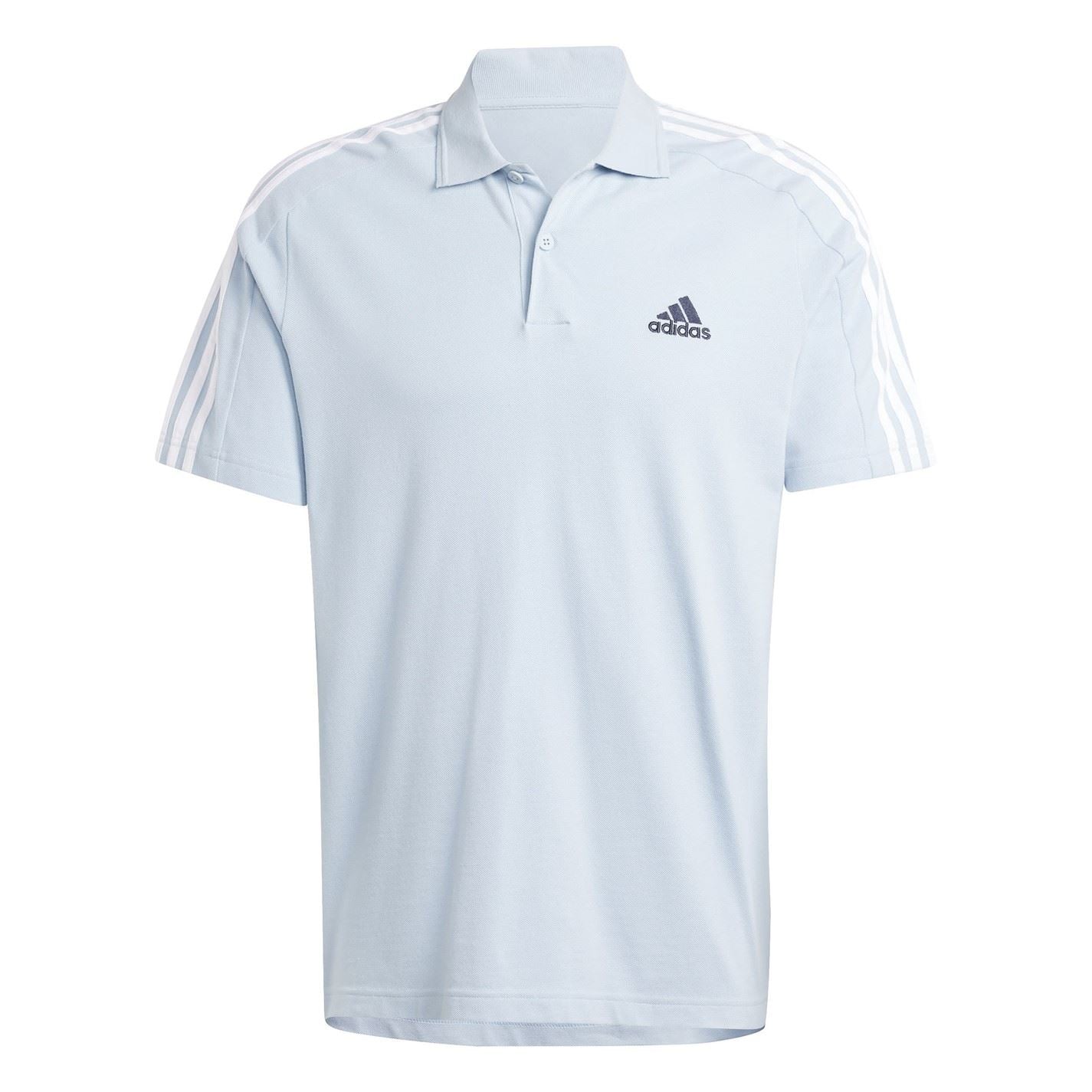 adidas Mens Essentials Cotton 3 Stripes Polo Shirt