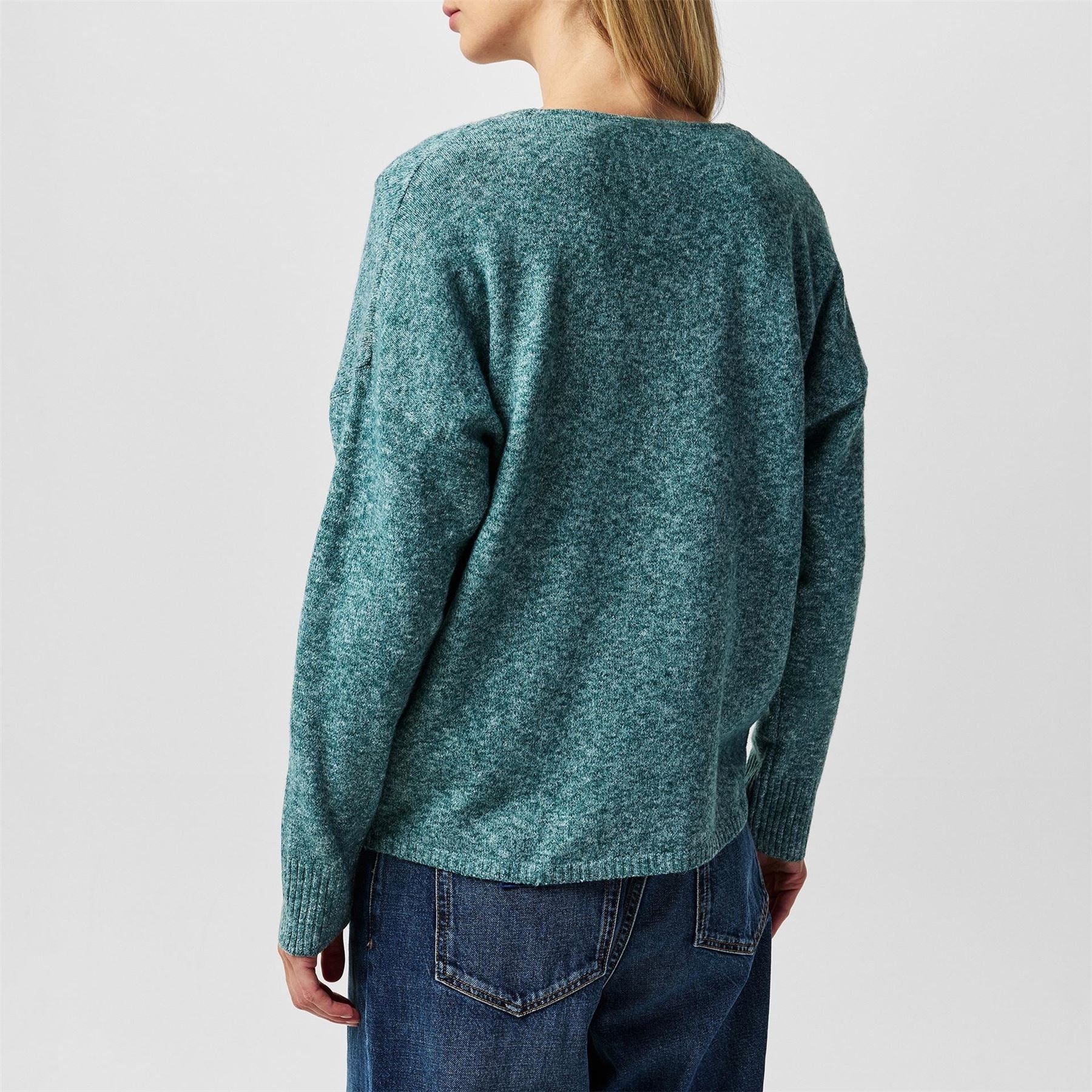 Only Rica Long Sleeve V Neck Knitted Top