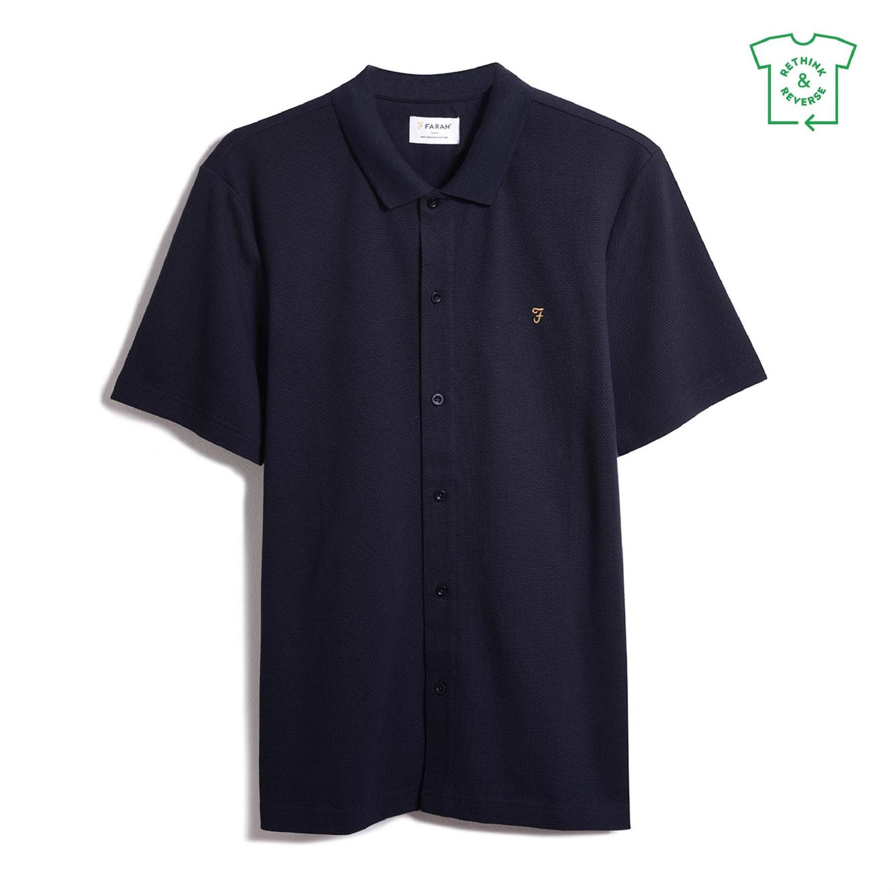 Farah Lesser Bubble Short Sleeve Polo Shirt
