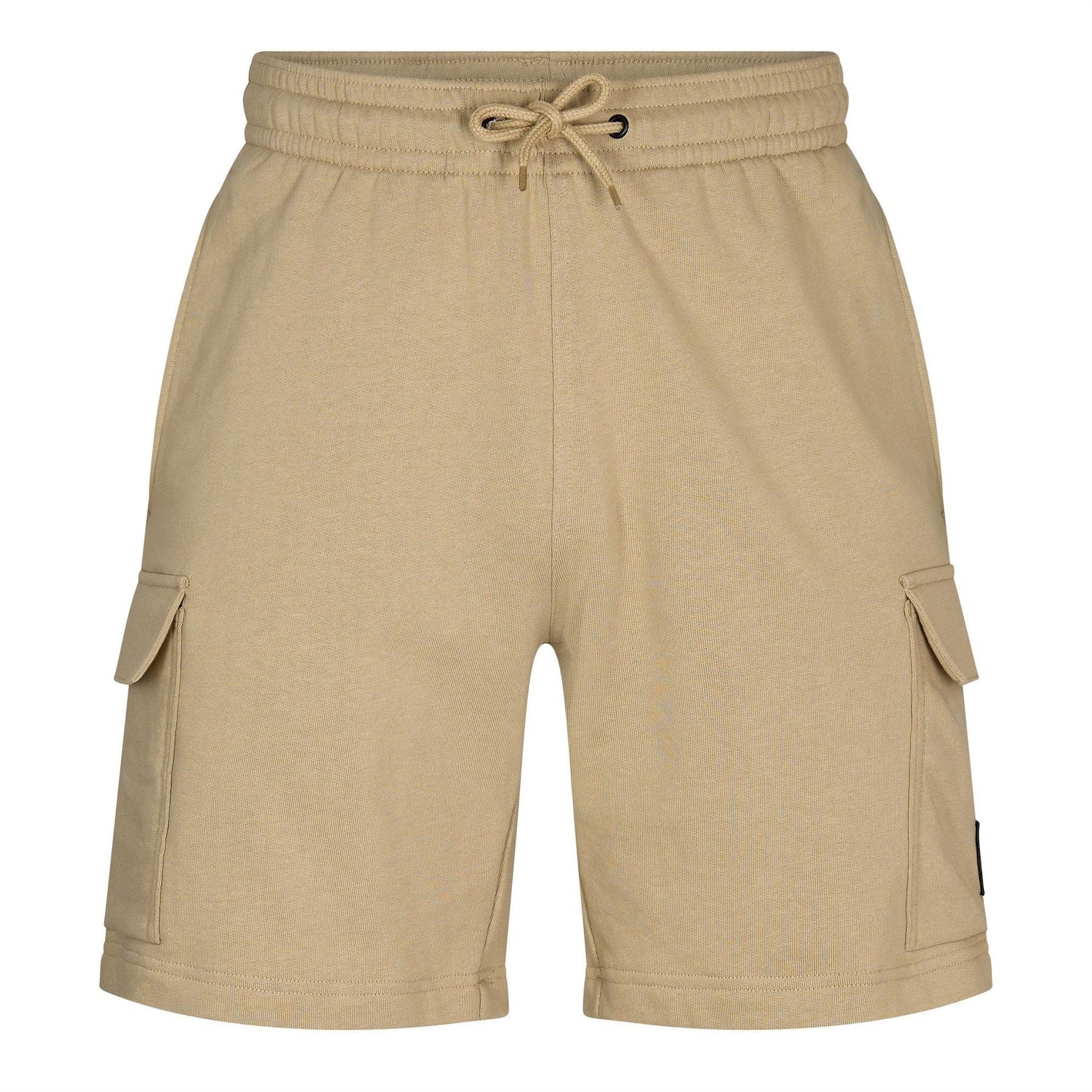 Timberland Solid Patterned Woven Cargo Shorts with Elasticated Waistband
