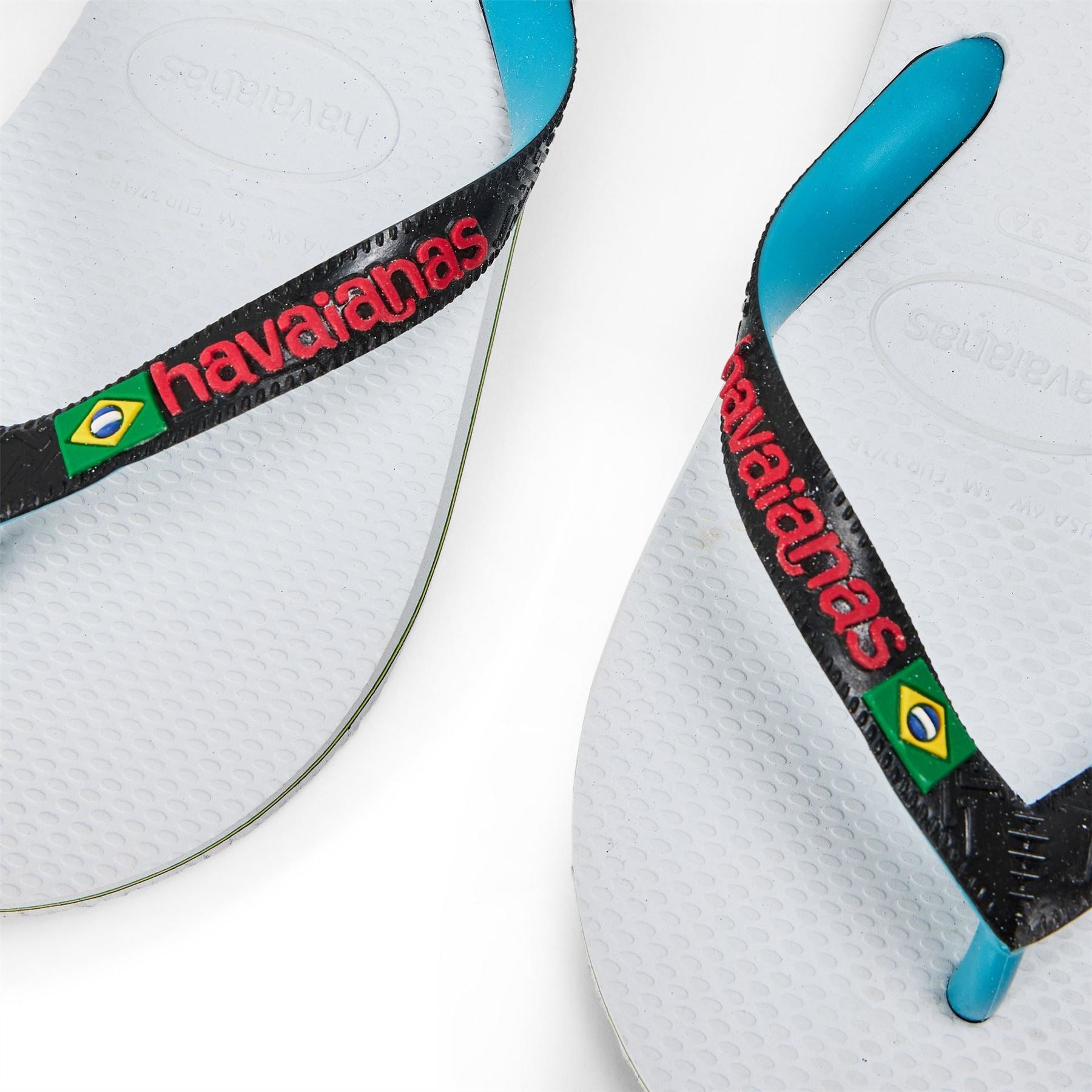 Havaianas Womens Brasil Mix White Black 35 36 Flip Flops