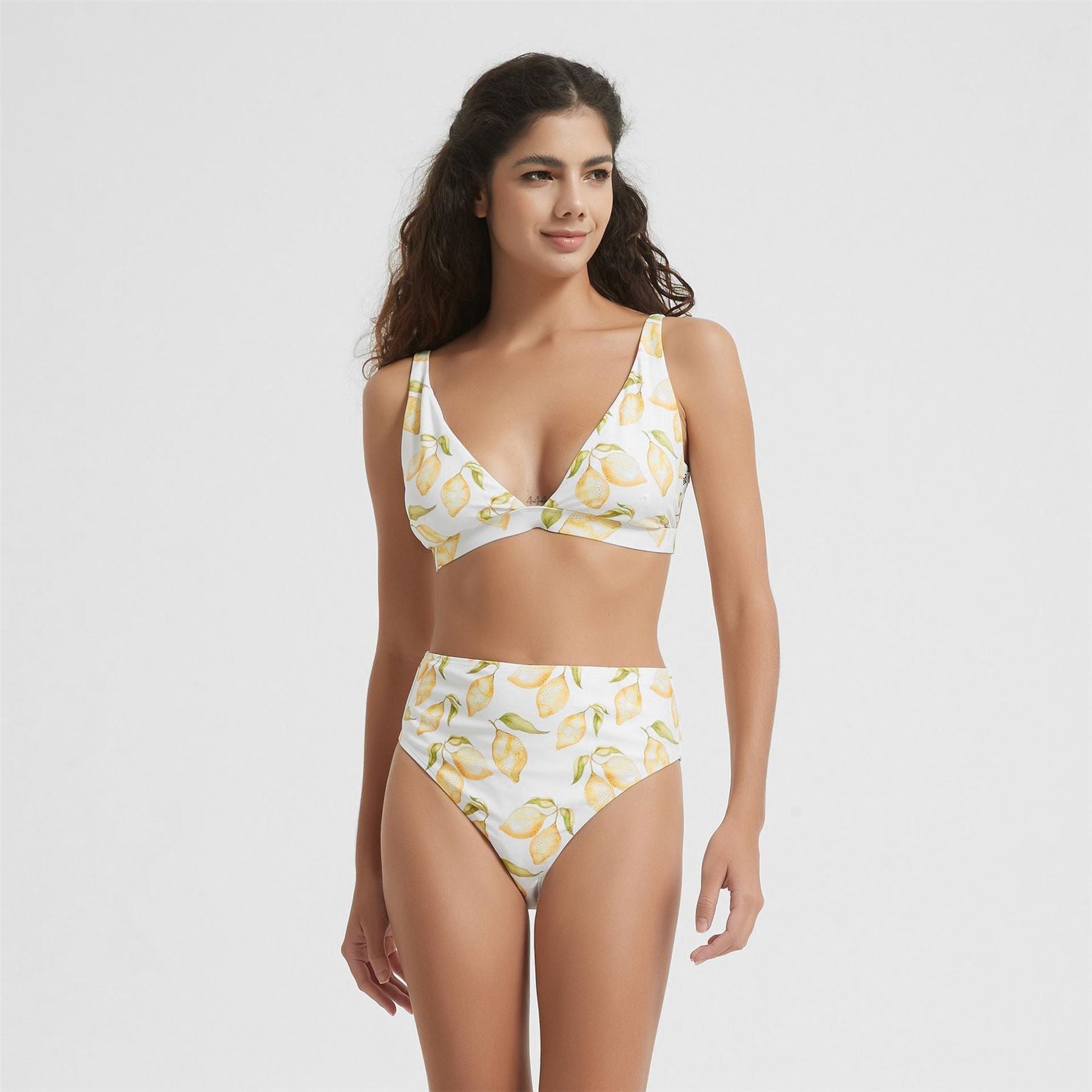 Be You Womens High Waist High Leg Bikini Bottoms