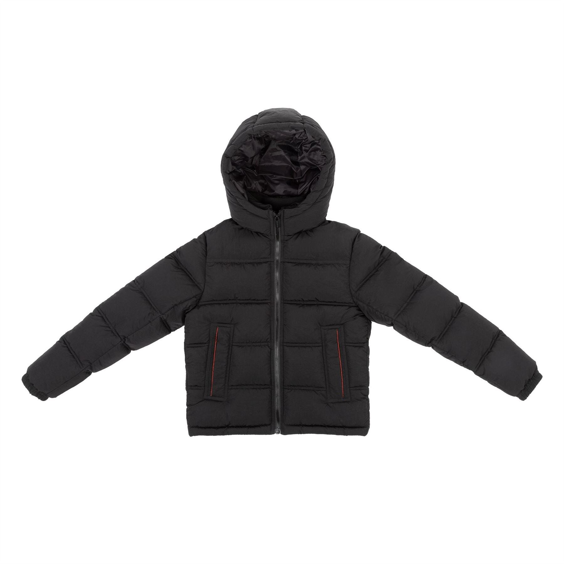 Firetrap Windproof Water Resistant Hooded Long Sleeve Short Puffer Jacket
