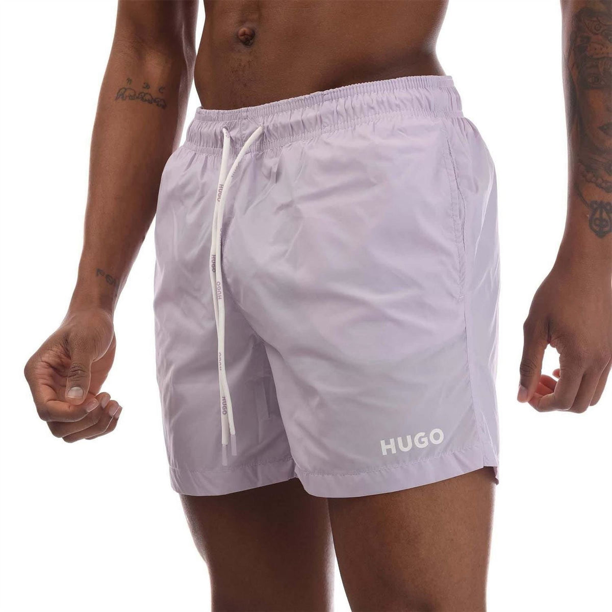Hugo Contrast Logo Swim Shorts