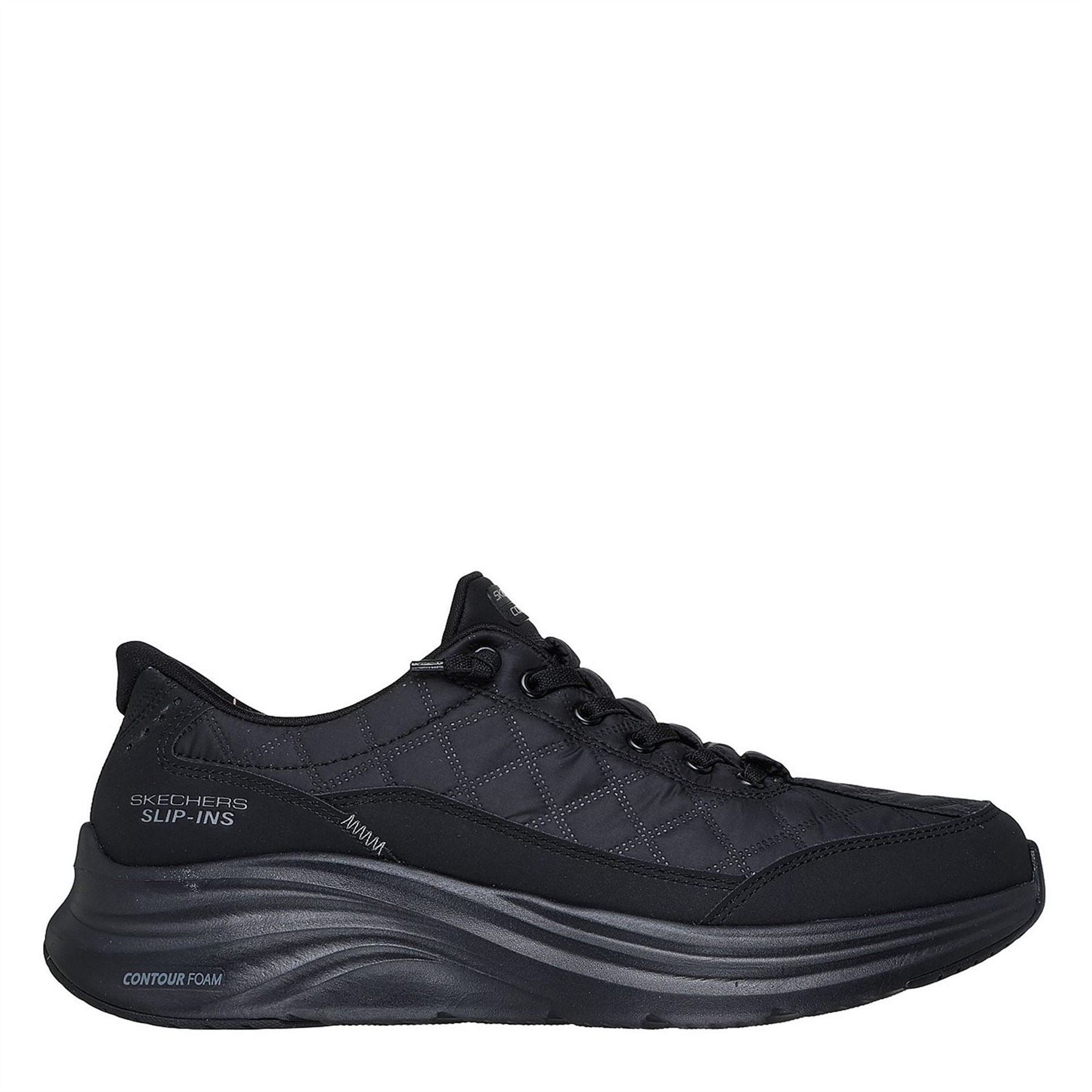 Skechers Mens Quilted Upper Sneaker Slip On Trainers