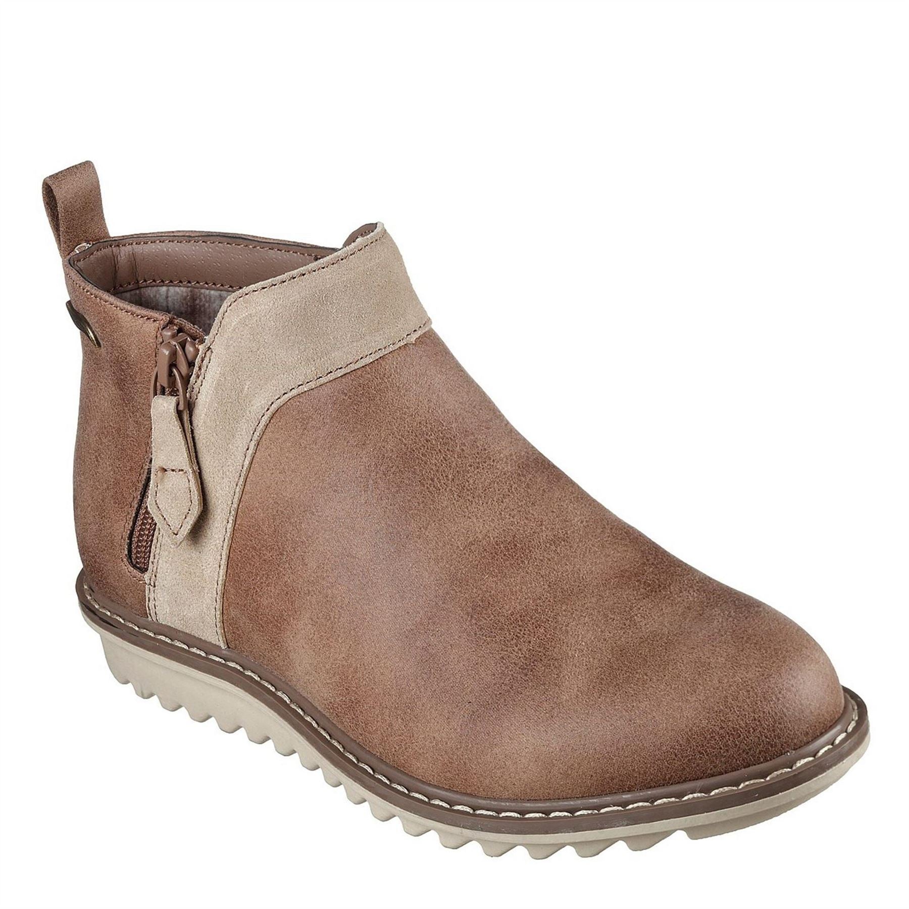 Skechers Arch Fit Ankle Boots with Side Zipper