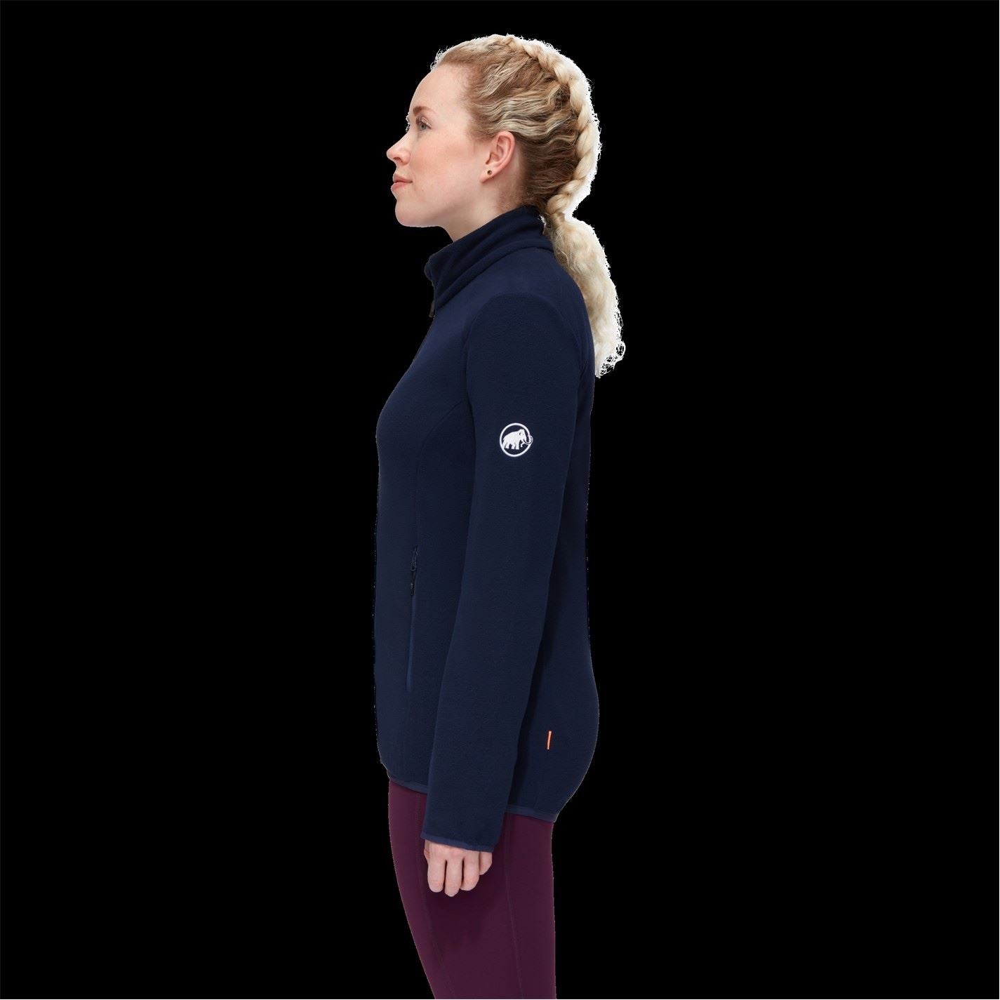 Mammut Innom Solid Patterned Full Zipper Ribbed Cuff Jacket
