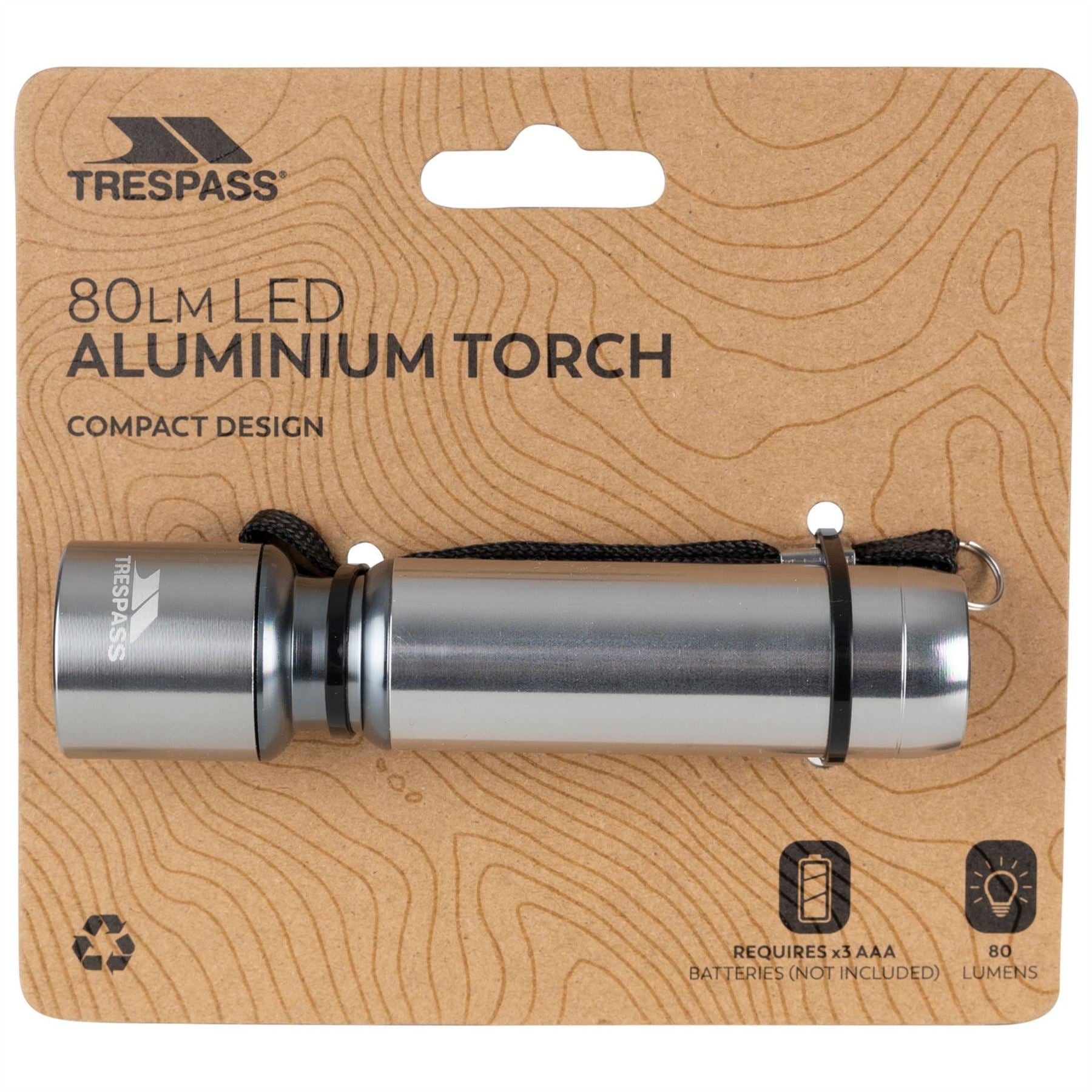 Trespass Adults Aluminium Spotlight Torch