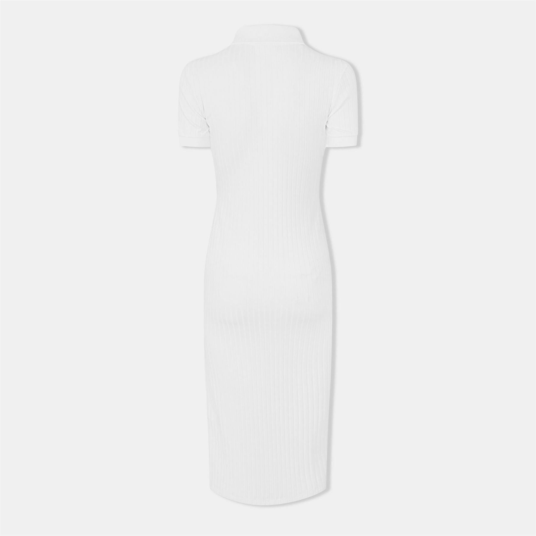 Lacoste Ef9129 Collared Neck Midi T-Shirt Dress