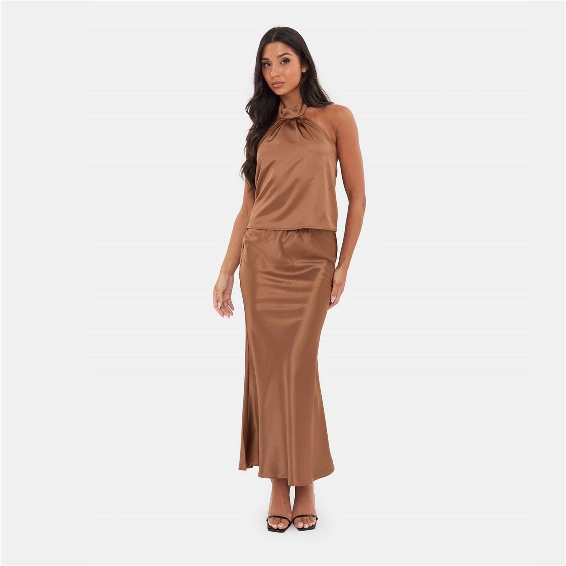 I Saw It First Bias Cut Maxi Skirt